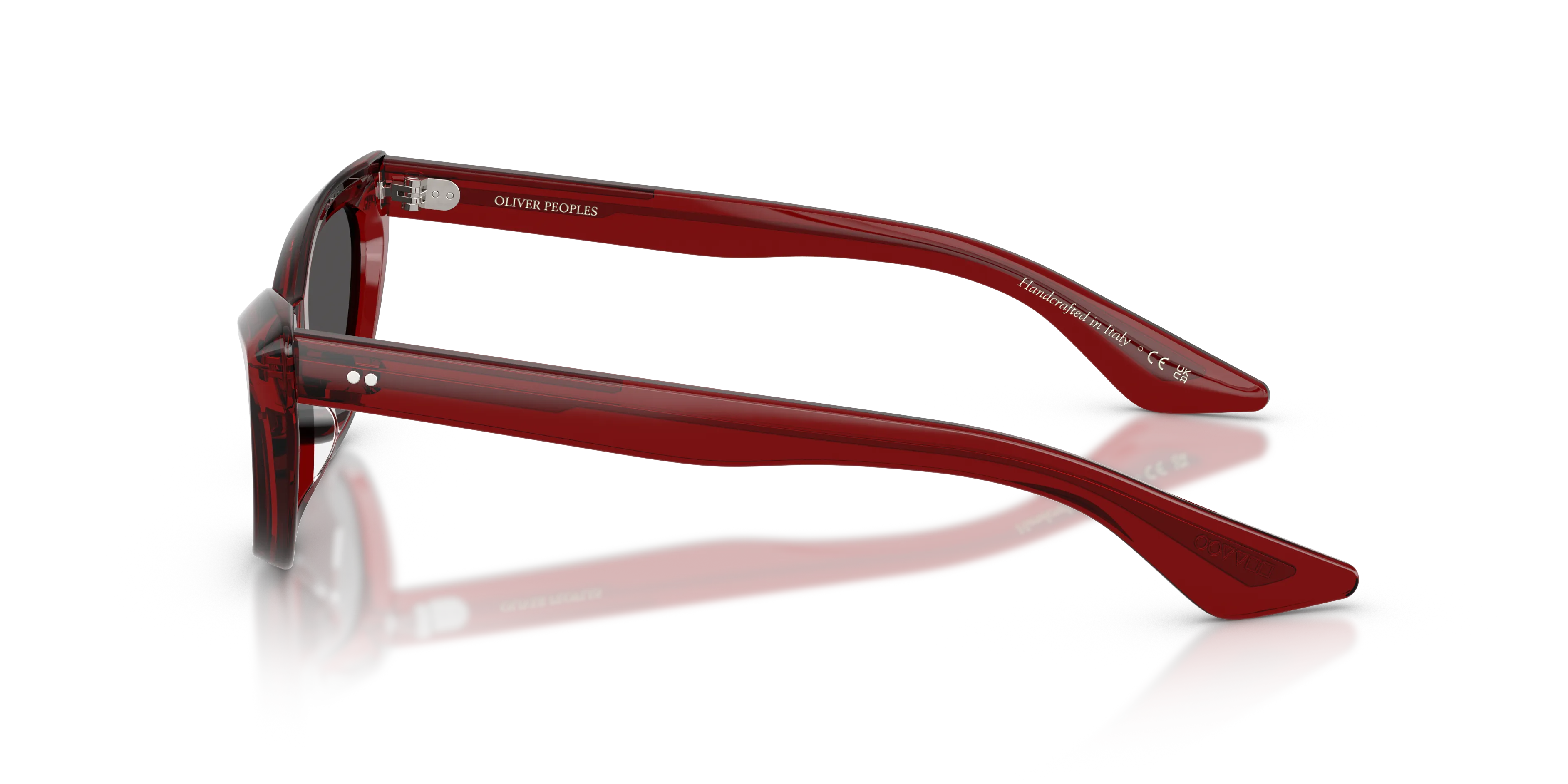 Oliver Peoples OV5621SU 1963C 181587 Occhiali da sole Acetato Rosso Grigio Cat Eye Normale - immagine 4