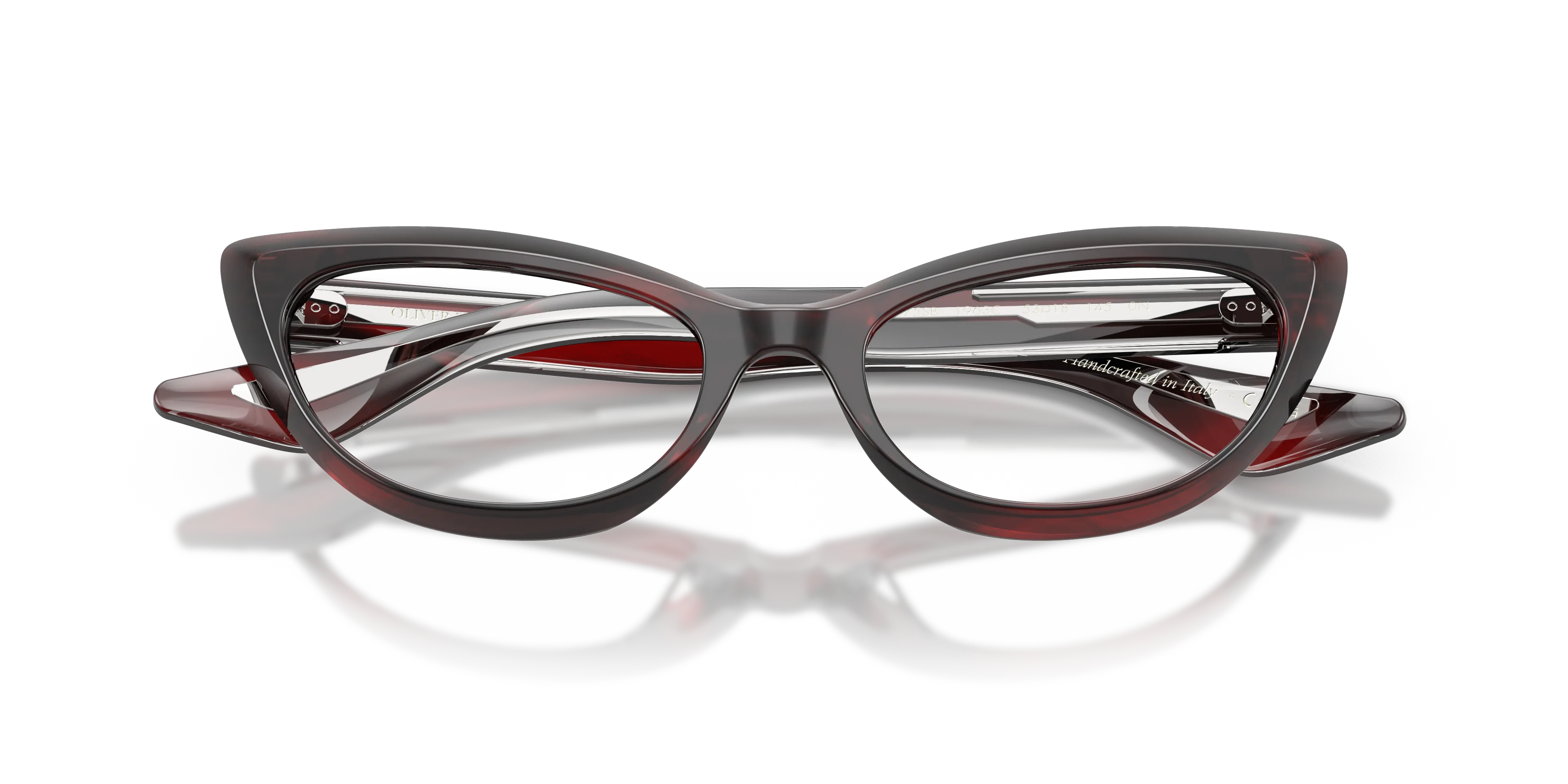 Oliver Peoples OV5621SU 1963C 1675SB Occhiali da sole Acetato Rosso Trasparente Cat Eye Normale - immagine 2