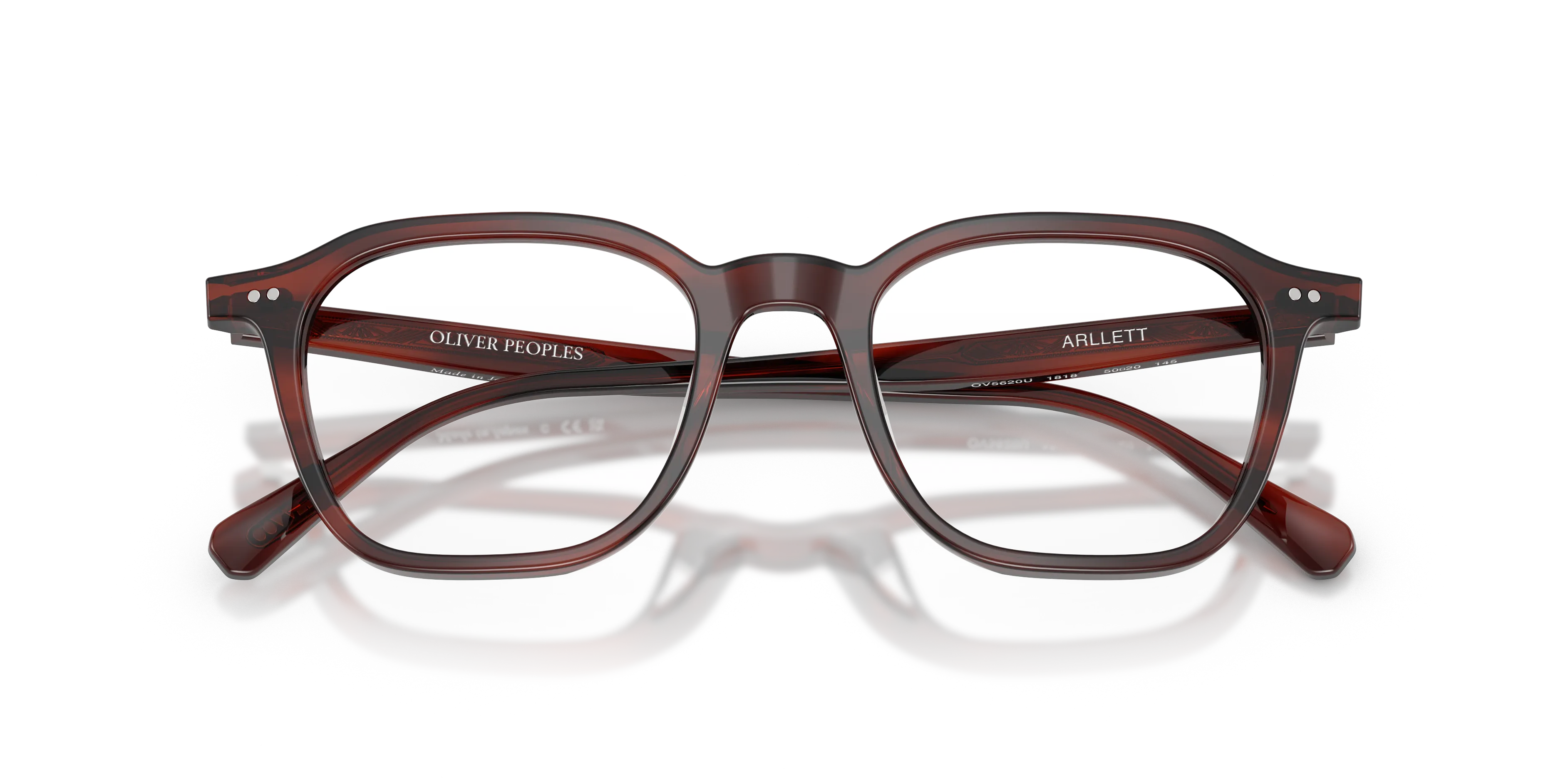 Oliver Peoples OV5620U ARLLETT 1818 Montature da vista Acetato Marrone Trasparente Squadrata Normale - immagine 2