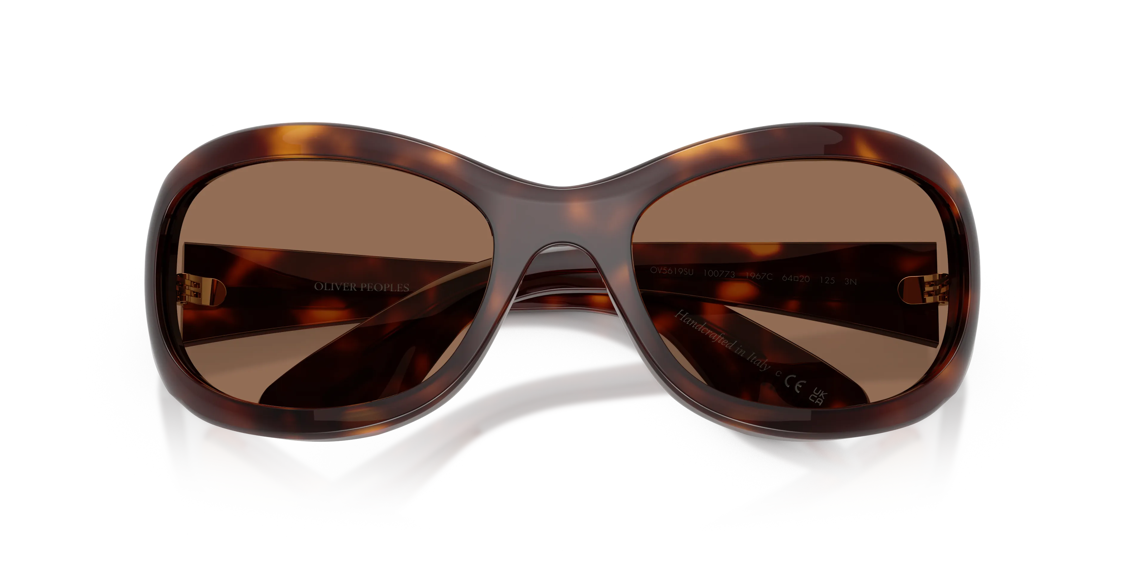 Oliver Peoples OV5619SU 1967C 100773 Occhiali da sole Acetato Tartaruga Marrone Rotonda Normale - immagine 2