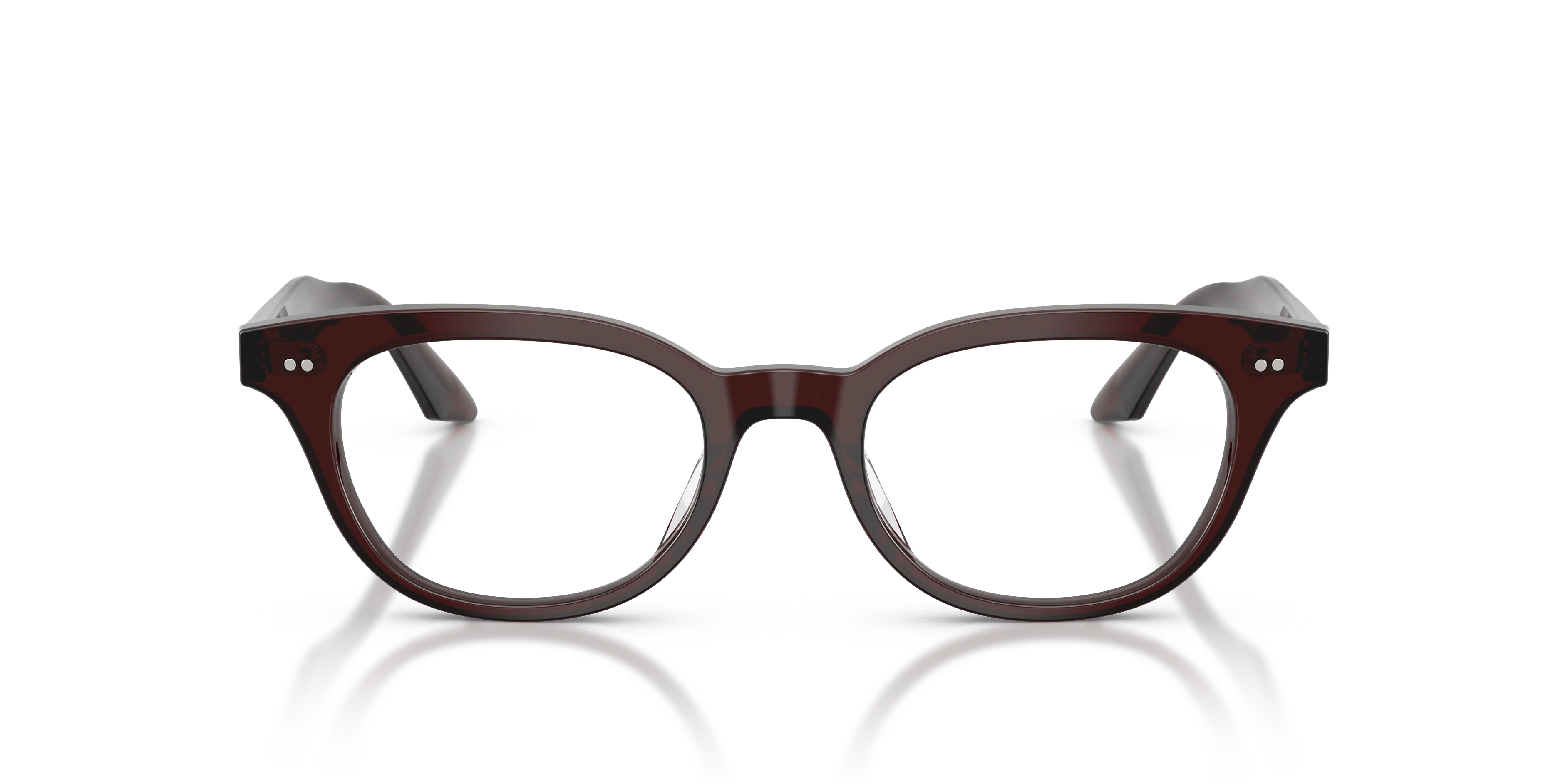 Oliver Peoples OV5618U MADELON 1817 Montature da vista Acetato Marrone Trasparente Geometrica Normale - immagine 3