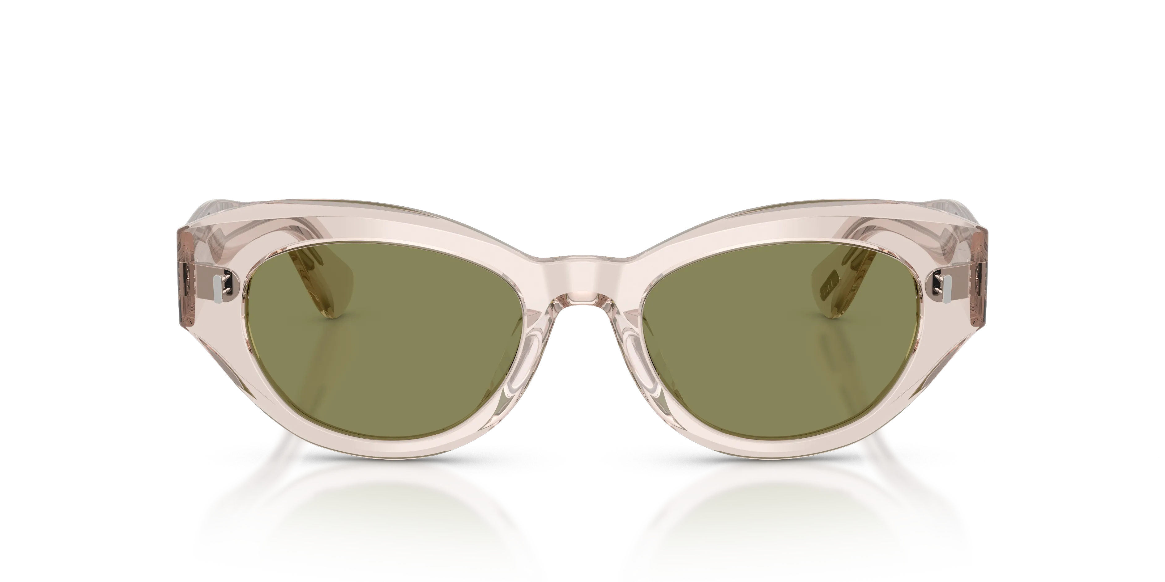 Oliver Peoples OV5615SU LERRUE 18164E Occhiali da sole Acetato Bianco Verde Rotonda Normale - immagine 3