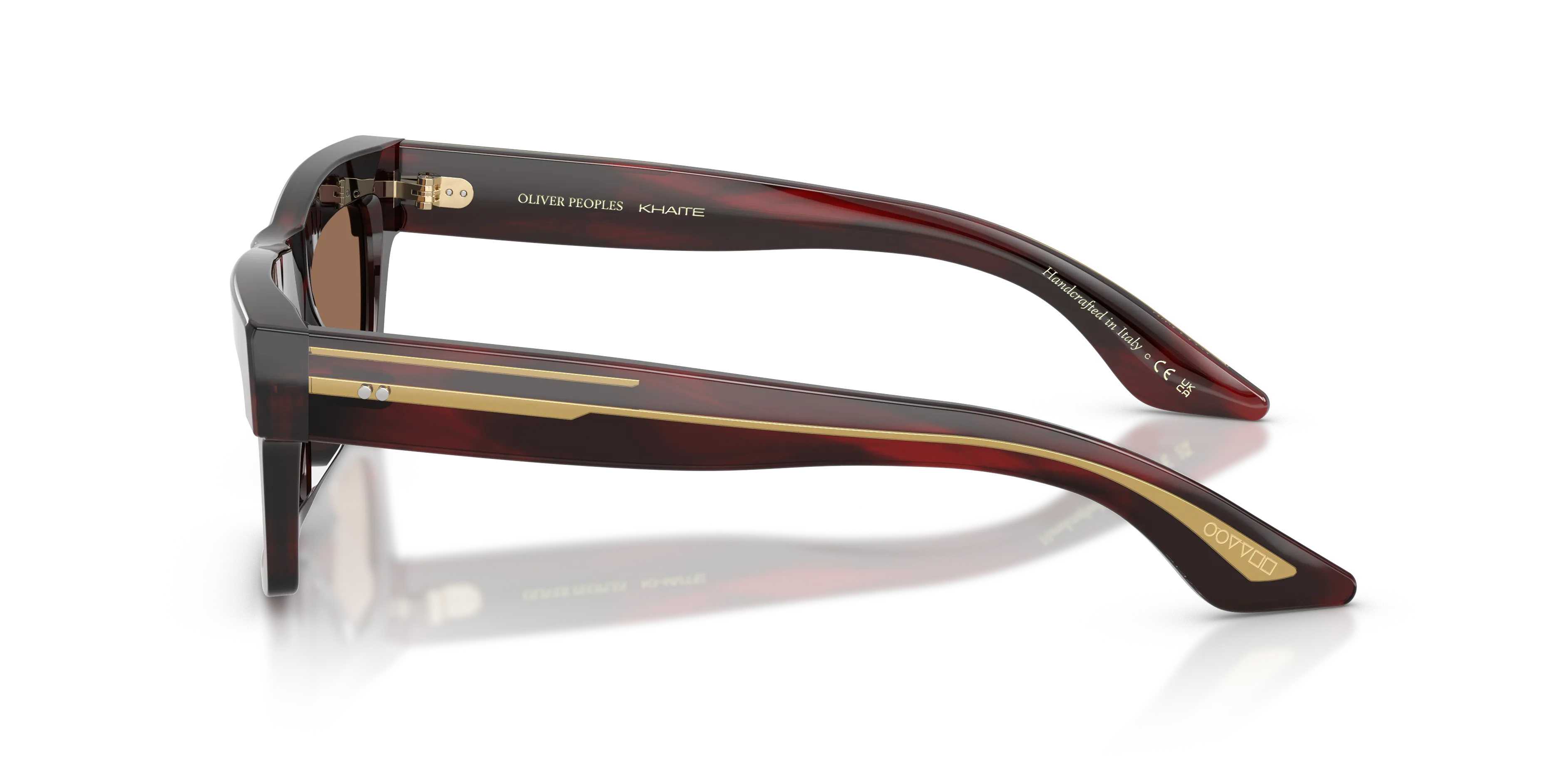 Oliver Peoples OV5607SU 1985C 167573 Occhiali da sole Acetato Rosso Marrone Squadrata Normale - immagine 4