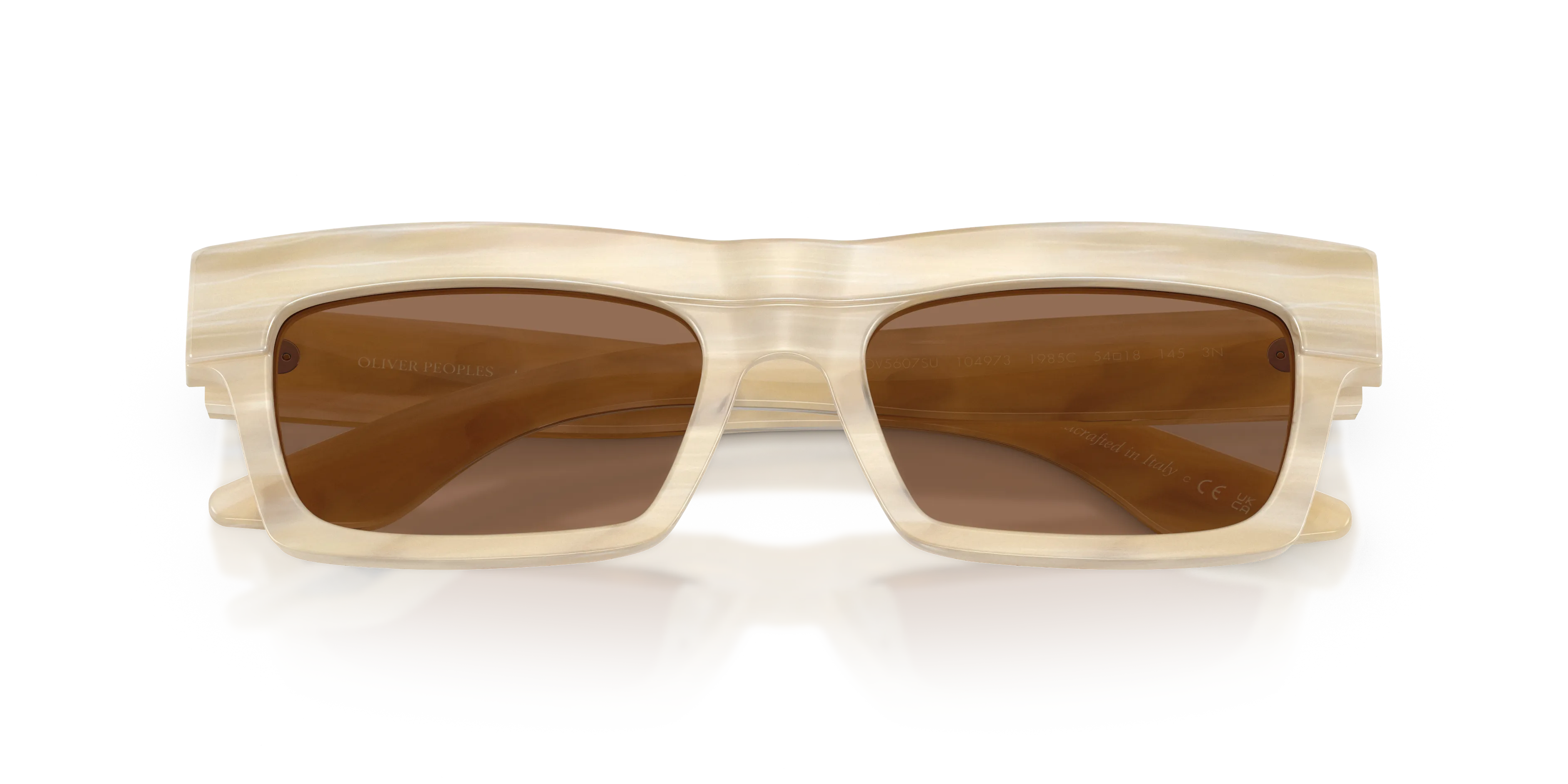 Oliver Peoples OV5607SU 1985C 104973 Occhiali da sole Acetato Beige Marrone Squadrata Normale - immagine 2
