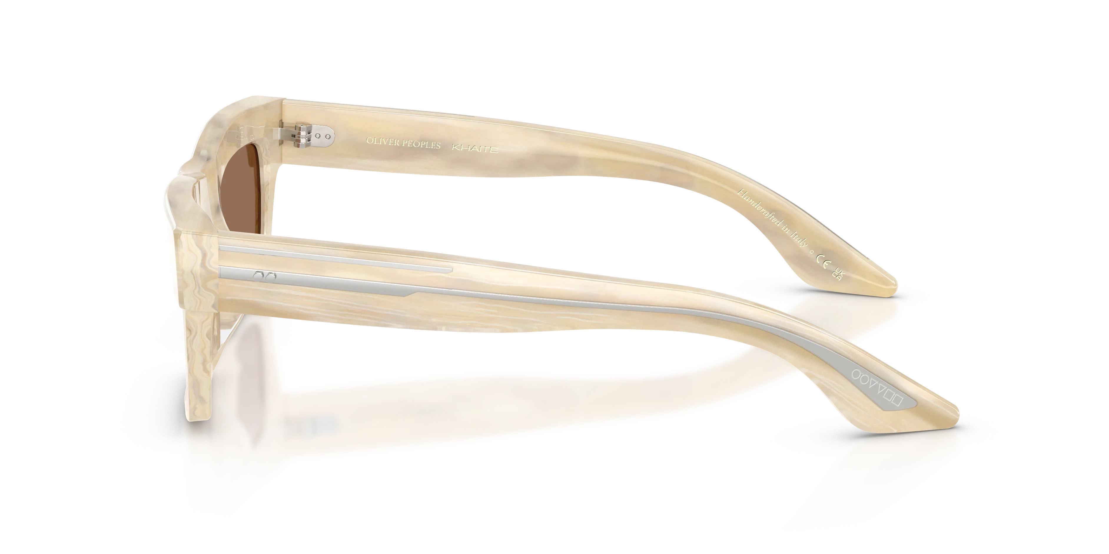 Oliver Peoples OV5607SU 1985C 104973 Occhiali da sole Acetato Beige Marrone Squadrata Normale - immagine 4