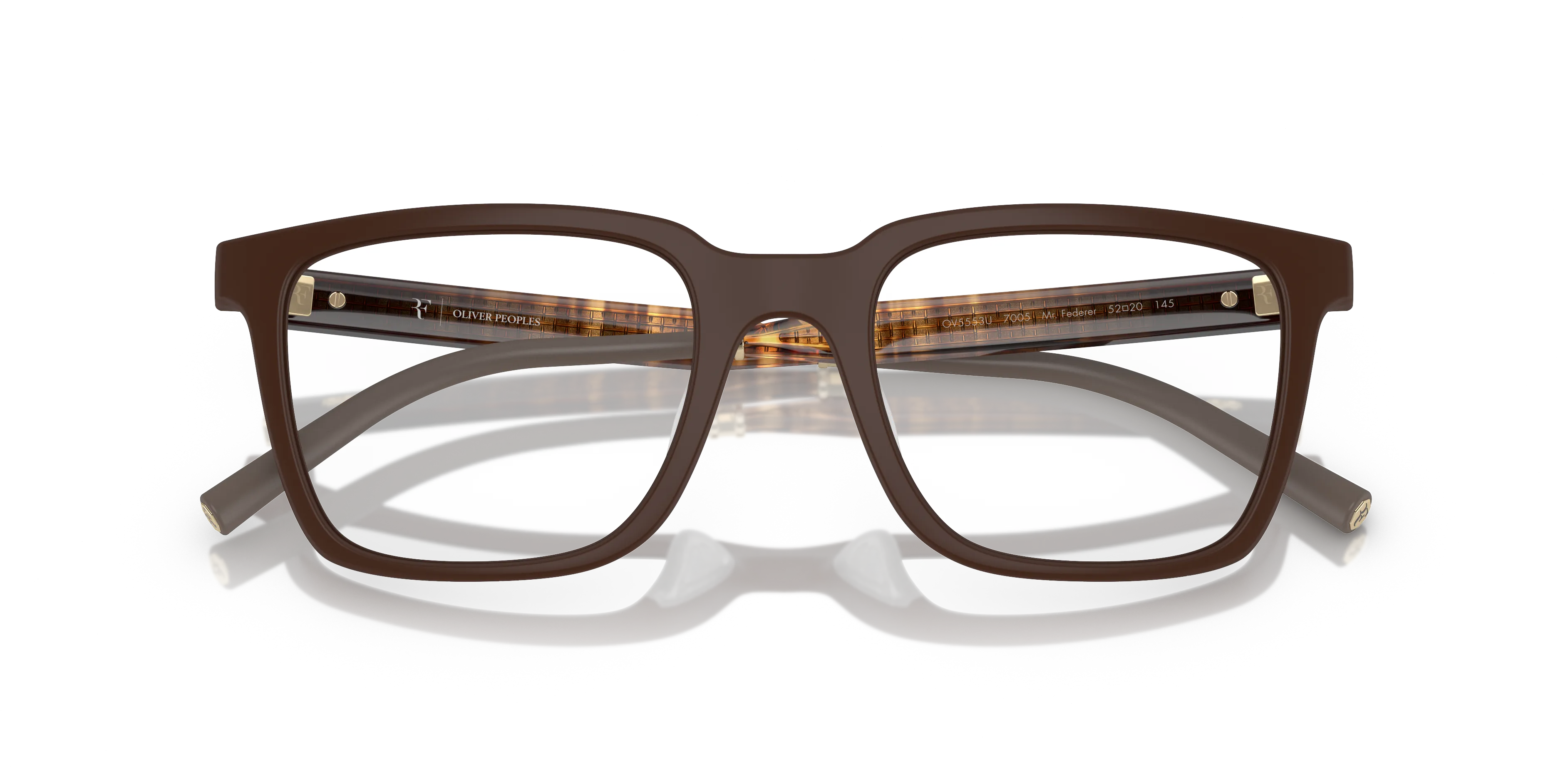Oliver Peoples OV5553U MR. FEDERER 7005 Montature da vista Iniettato Marrone Trasparente Squadrata Normale - immagine 2