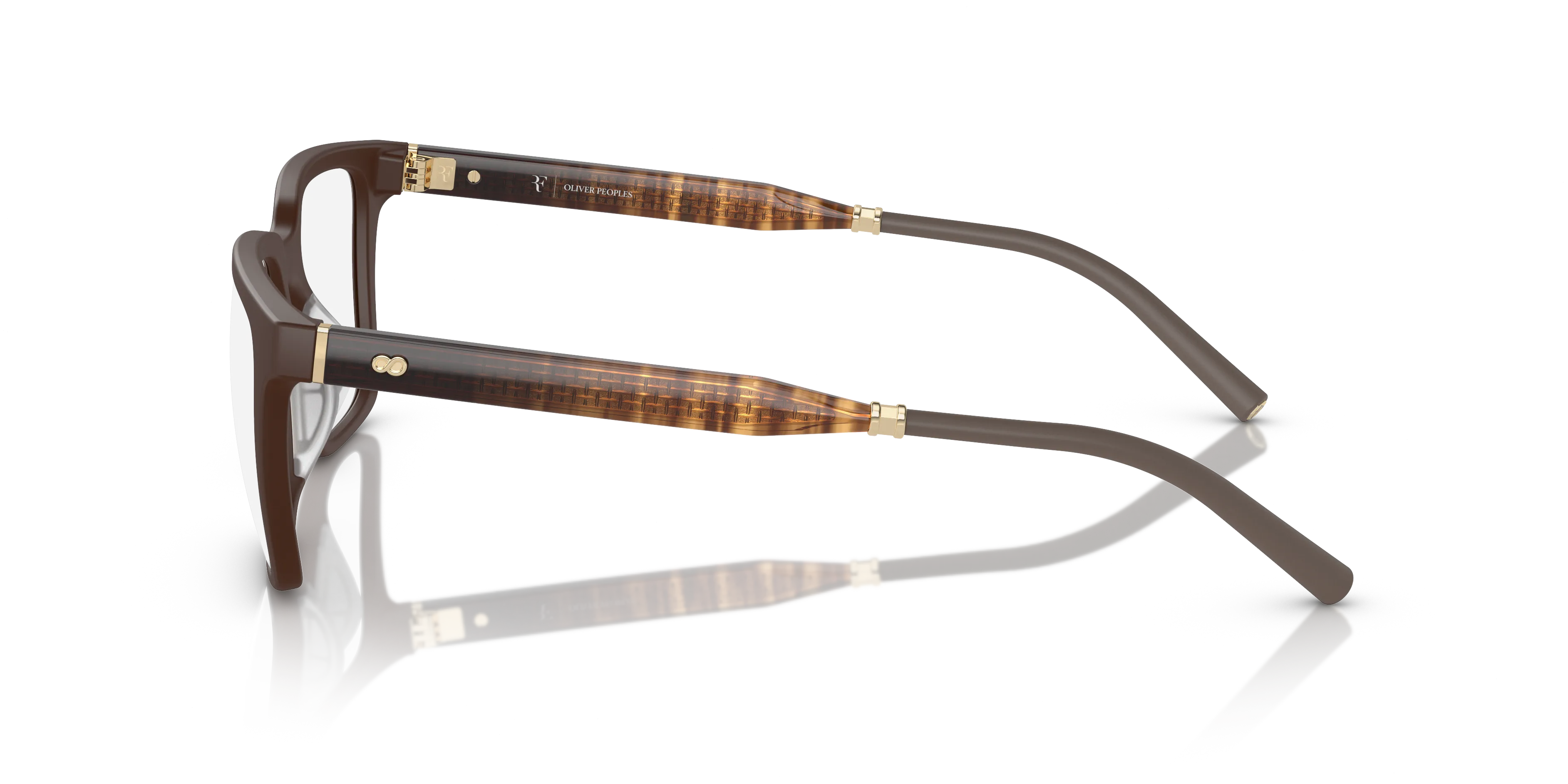Oliver Peoples OV5553U MR. FEDERER 7005 Montature da vista Iniettato Marrone Trasparente Squadrata Normale - immagine 4