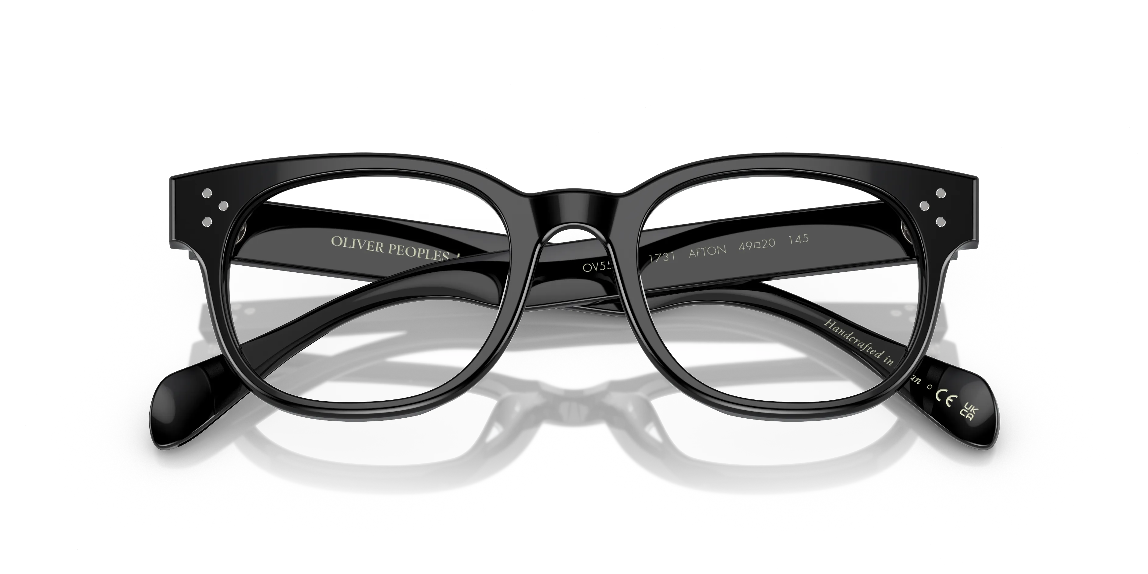 Oliver Peoples OV5545U AFTON 1731 Montature da vista Acetato Nero Trasparente Squadrata Normale - immagine 2