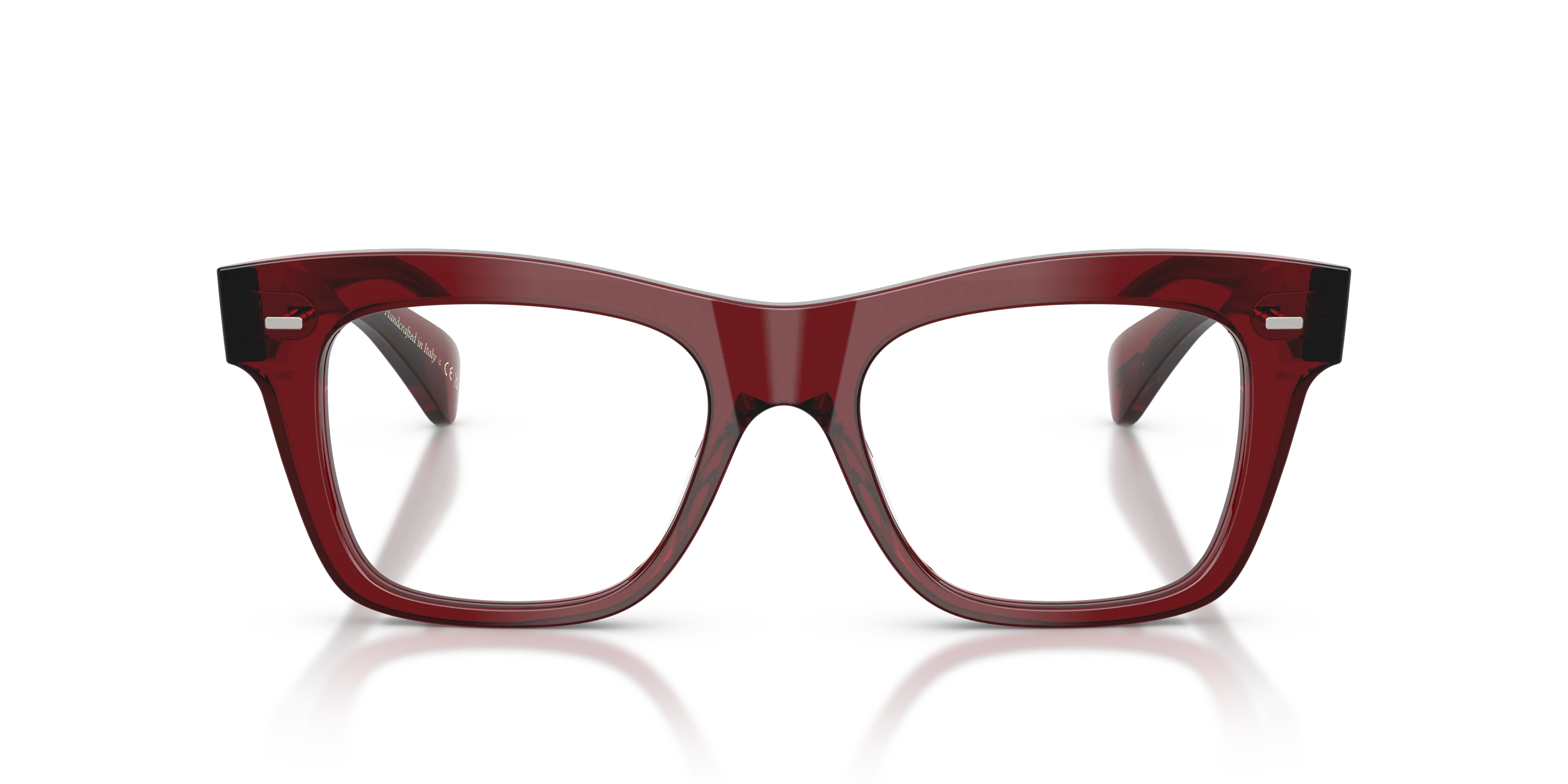 Oliver Peoples OV5542U MS. OLIVER-R 1673 Montature da vista Acetato Rosso Trasparente Squadrata Normale - immagine 3