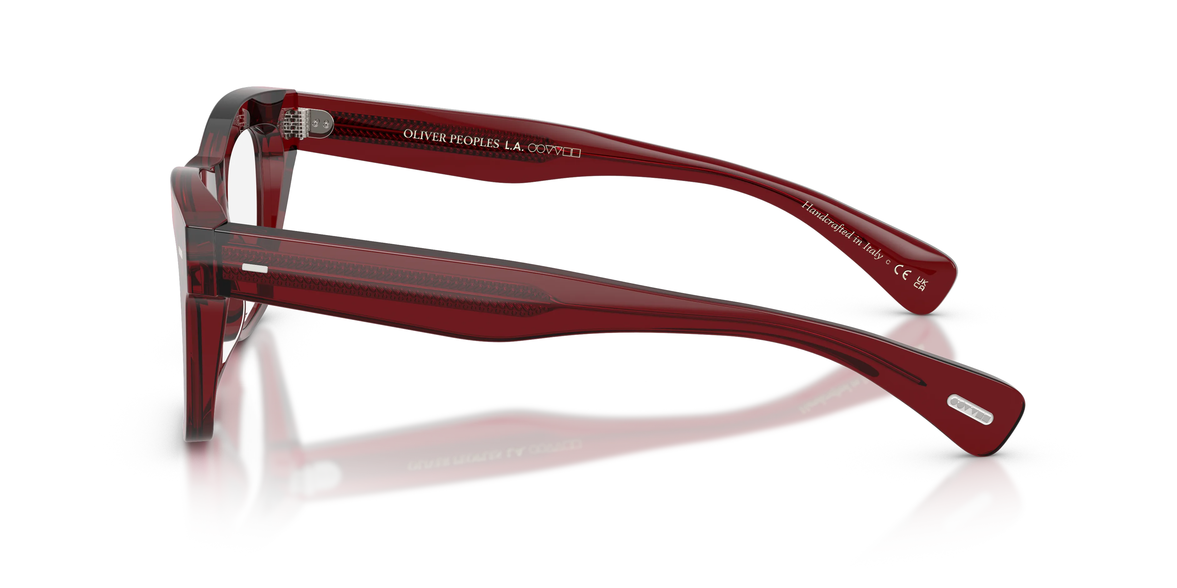 Oliver Peoples OV5542U MS. OLIVER-R 1673 Montature da vista Acetato Rosso Trasparente Squadrata Normale - immagine 4