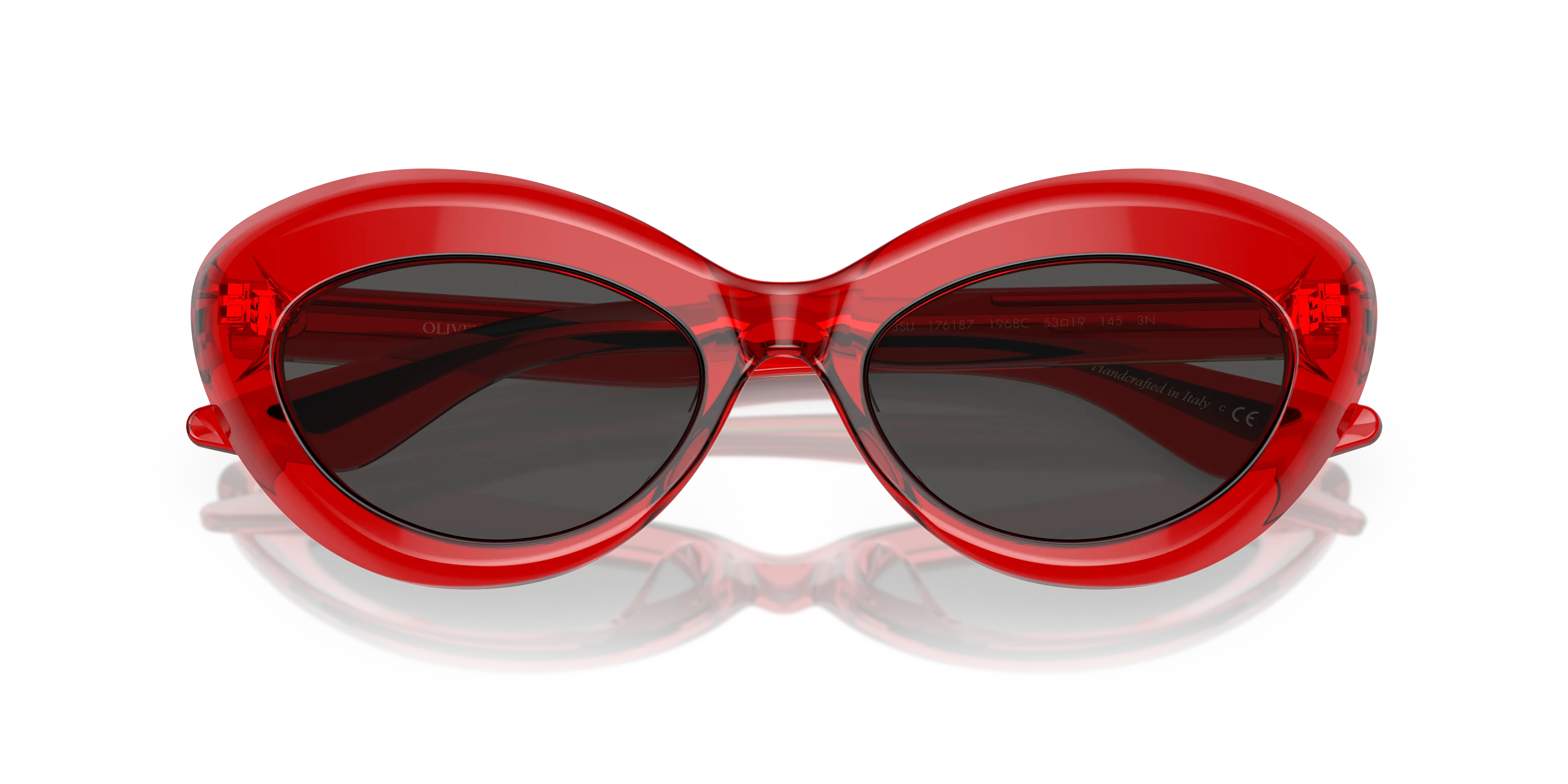 Oliver Peoples OV5523SU 1968C 176187 Occhiali da sole Acetato Rosso Grigio Squadrata Normale - immagine 2