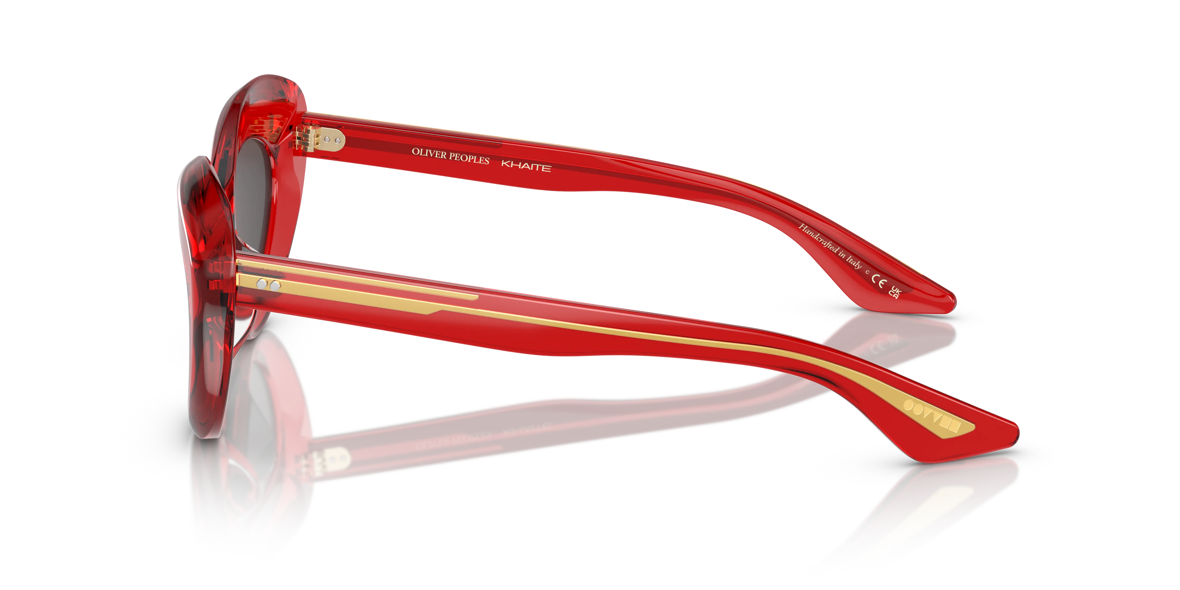 Oliver Peoples OV5523SU 1968C 176187 Occhiali da sole Acetato Rosso Grigio Squadrata Normale - immagine 4