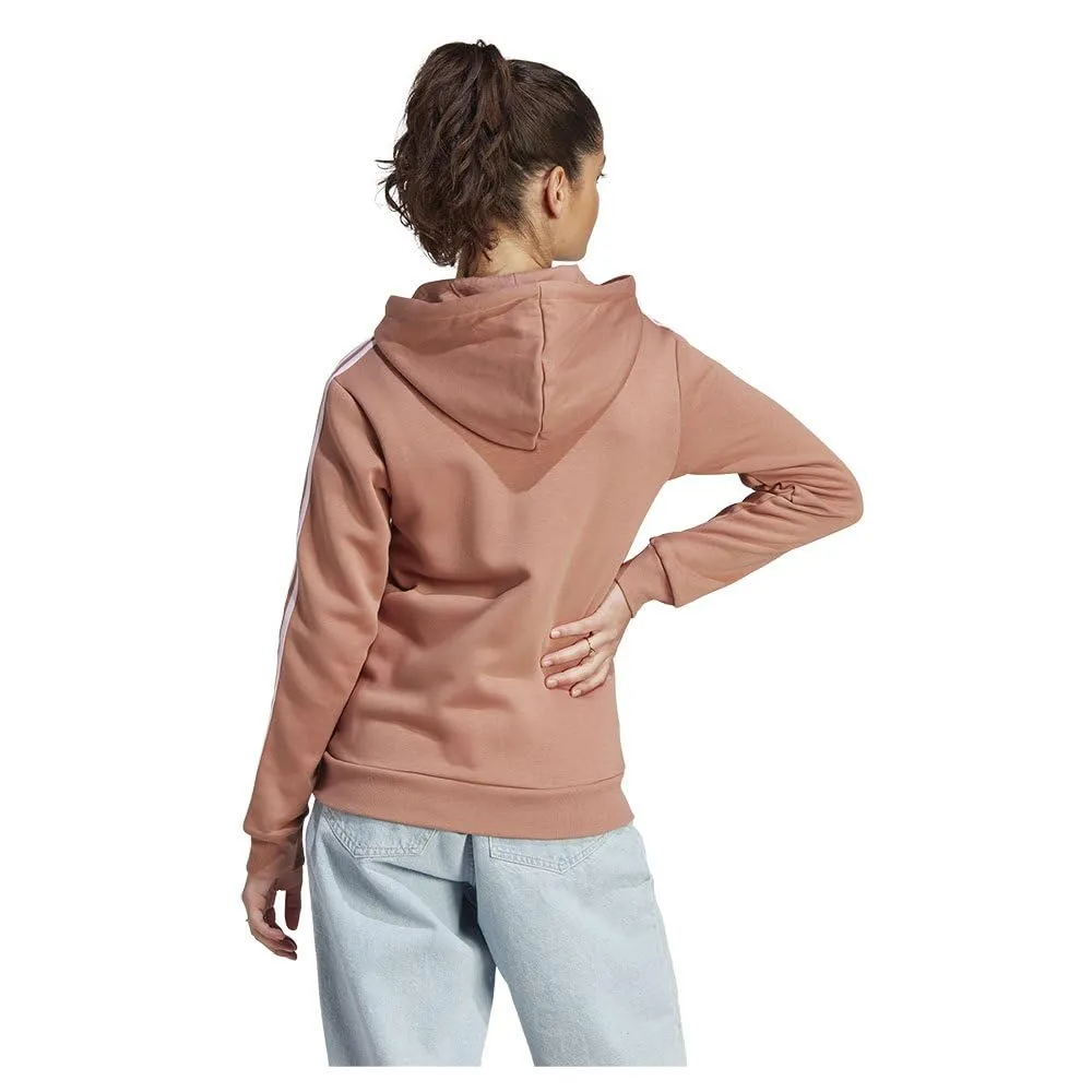 adidas Women's Essentials 3-Stripes Full-Zip Fleece Hoodie Clay Strata/Clear Pink XXS XXS - immagine 2