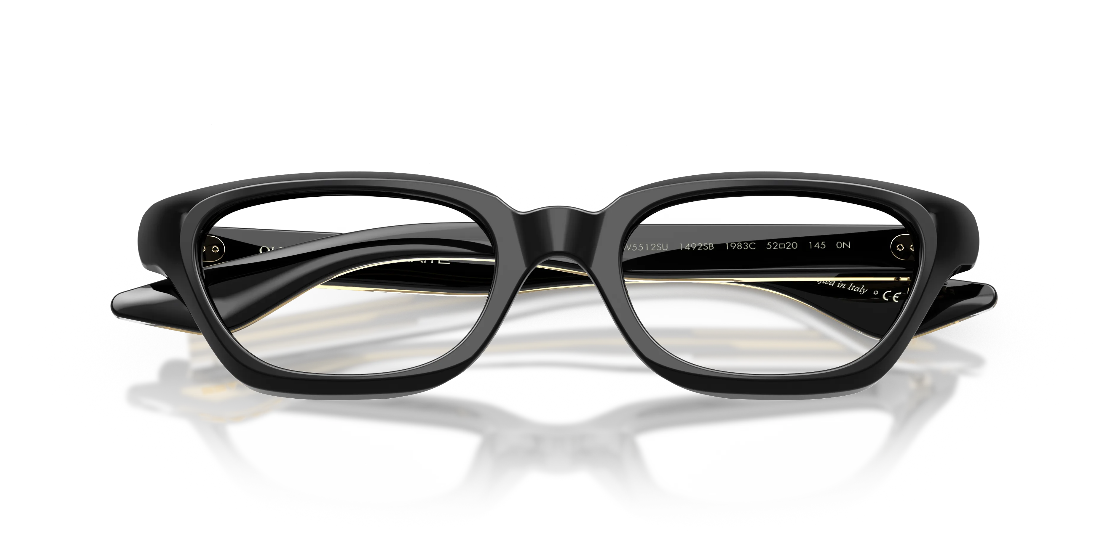 Oliver Peoples OV5512SU 1983C 1492SB Occhiali da sole Acetato Nero Trasparente Cat Eye Normale - immagine 2