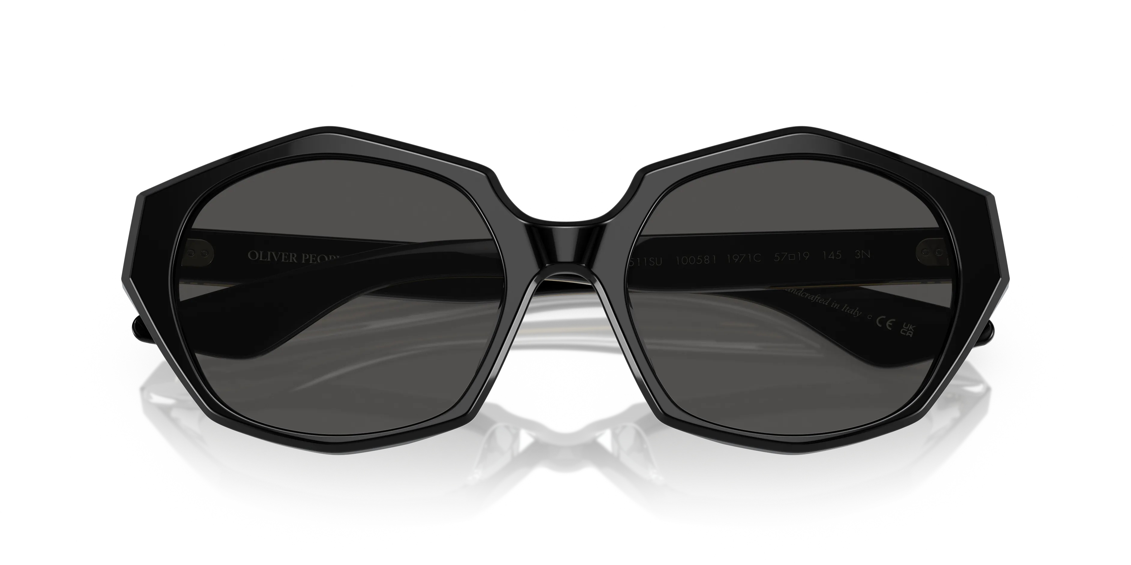 Oliver Peoples OV5511SU 1971C 100581 Occhiali da sole Acetato Nero Grigio Cat Eye Normale - immagine 2