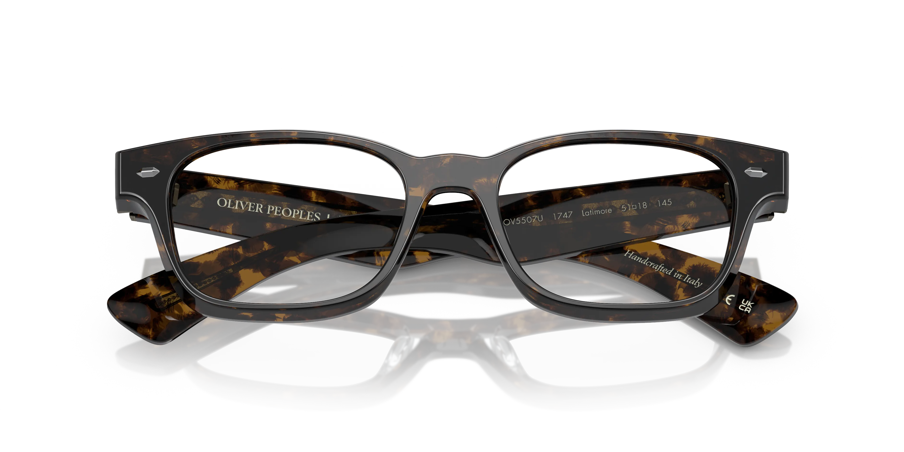 Oliver Peoples OV5507U LATIMORE 1747 Montature da vista Acetato Tartaruga Trasparente Pillow Normale - immagine 2
