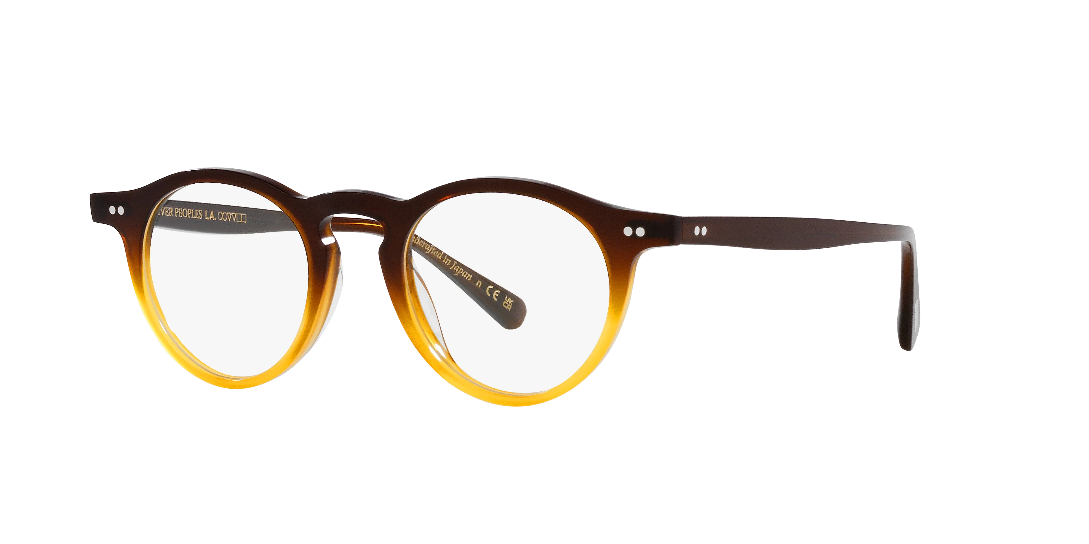 Oliver Peoples OV5504U OP-13 1746 Montature da vista Acetato Marrone Trasparente Rotonda Normale - immagine 1