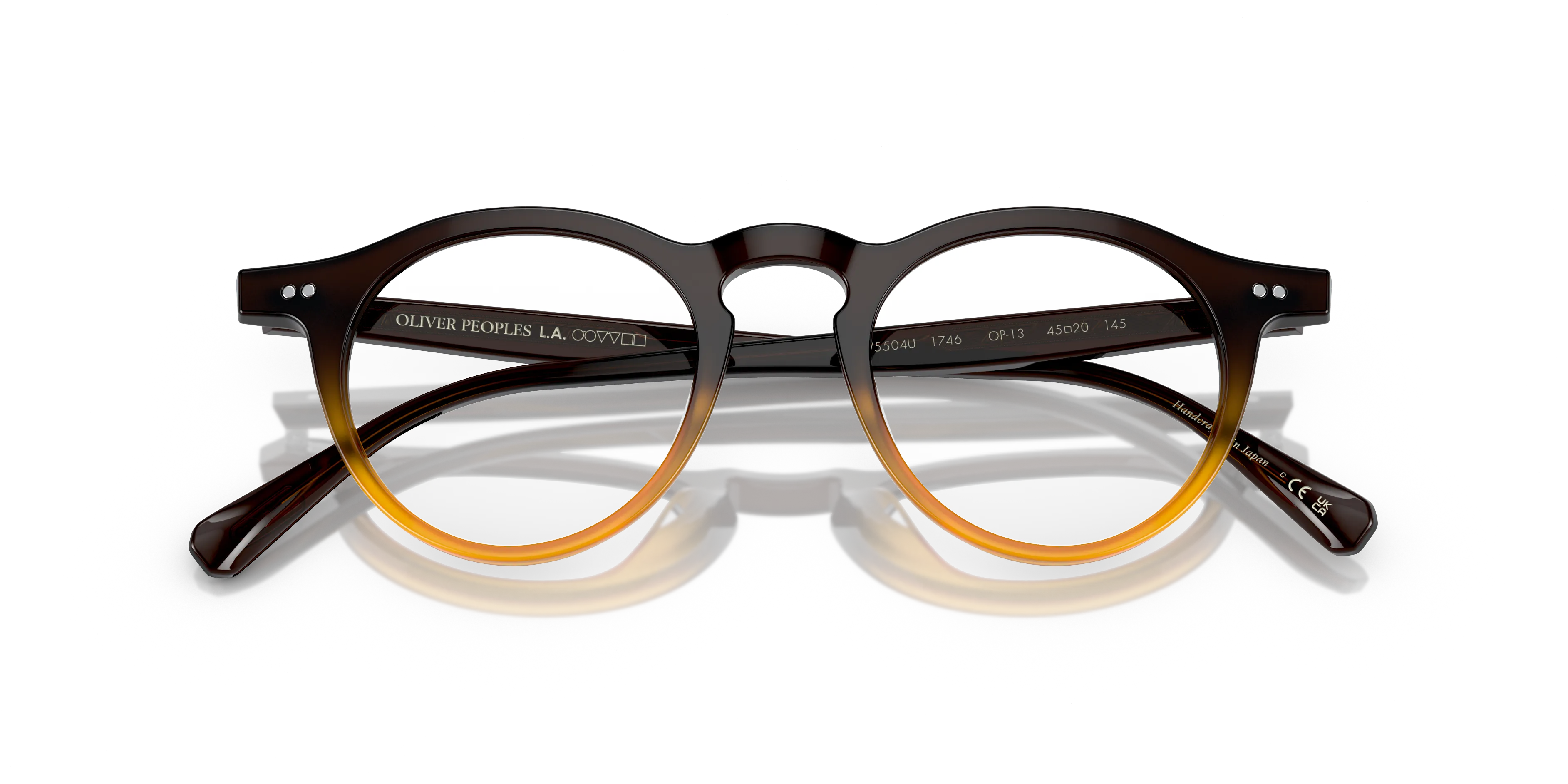 Oliver Peoples OV5504U OP-13 1746 Montature da vista Acetato Marrone Trasparente Rotonda Normale - immagine 2