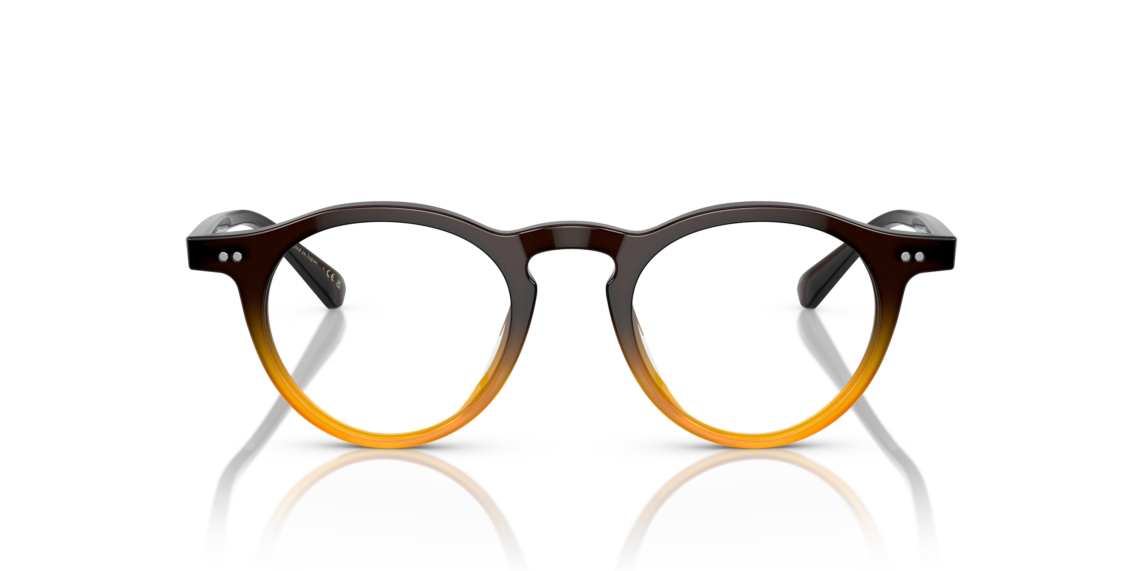 Oliver Peoples OV5504U OP-13 1746 Montature da vista Acetato Marrone Trasparente Rotonda Normale - immagine 3