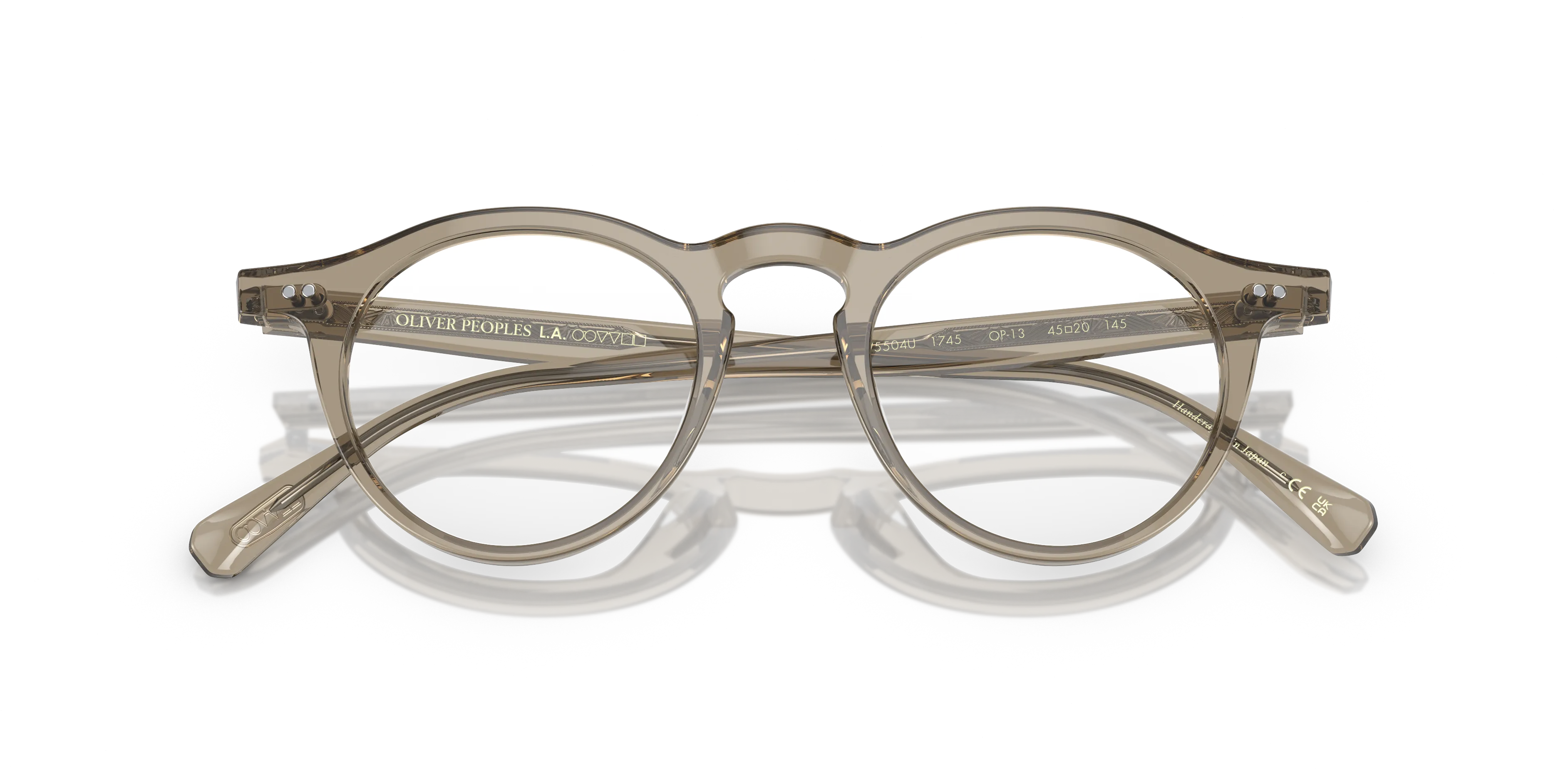 Oliver Peoples OV5504U OP-13 1745 Montature da vista Acetato Verde Trasparente Rotonda Normale - immagine 2