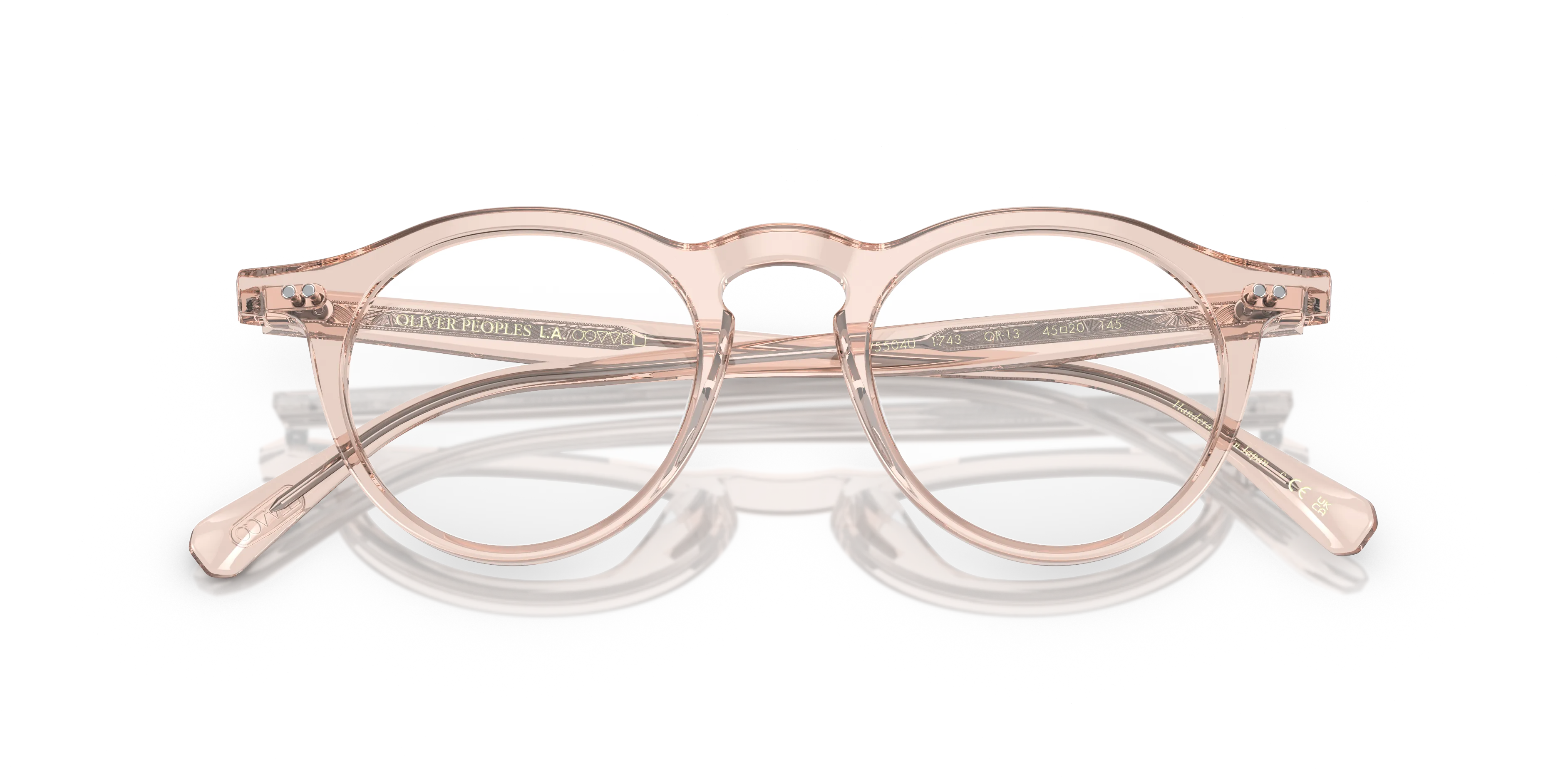 Oliver Peoples OV5504U OP-13 1743 Montature da vista Acetato Rosso Trasparente Rotonda Normale - immagine 2
