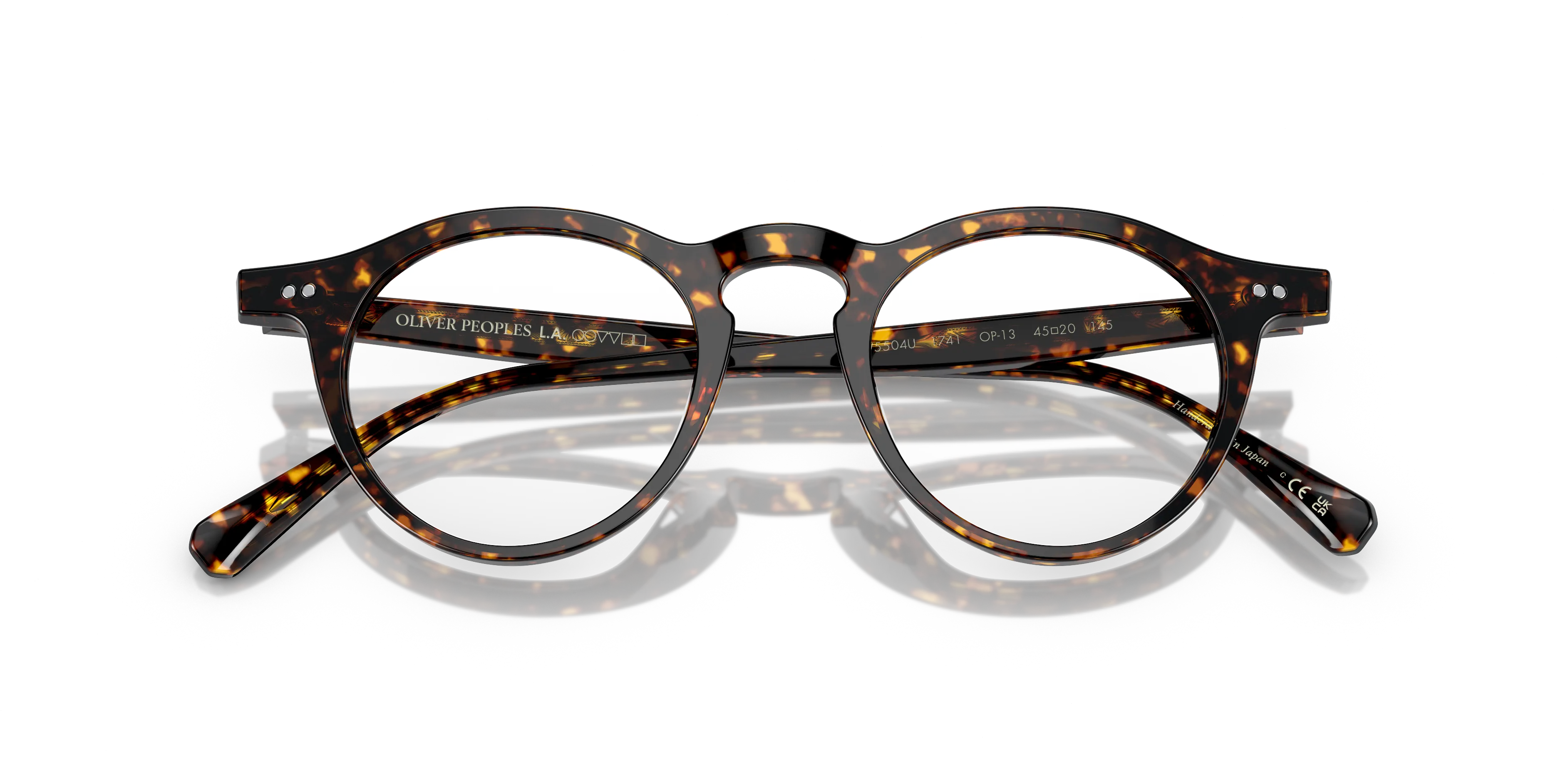 Oliver Peoples OV5504U OP-13 1741 Montature da vista Acetato Tartaruga Trasparente Rotonda Normale - immagine 2