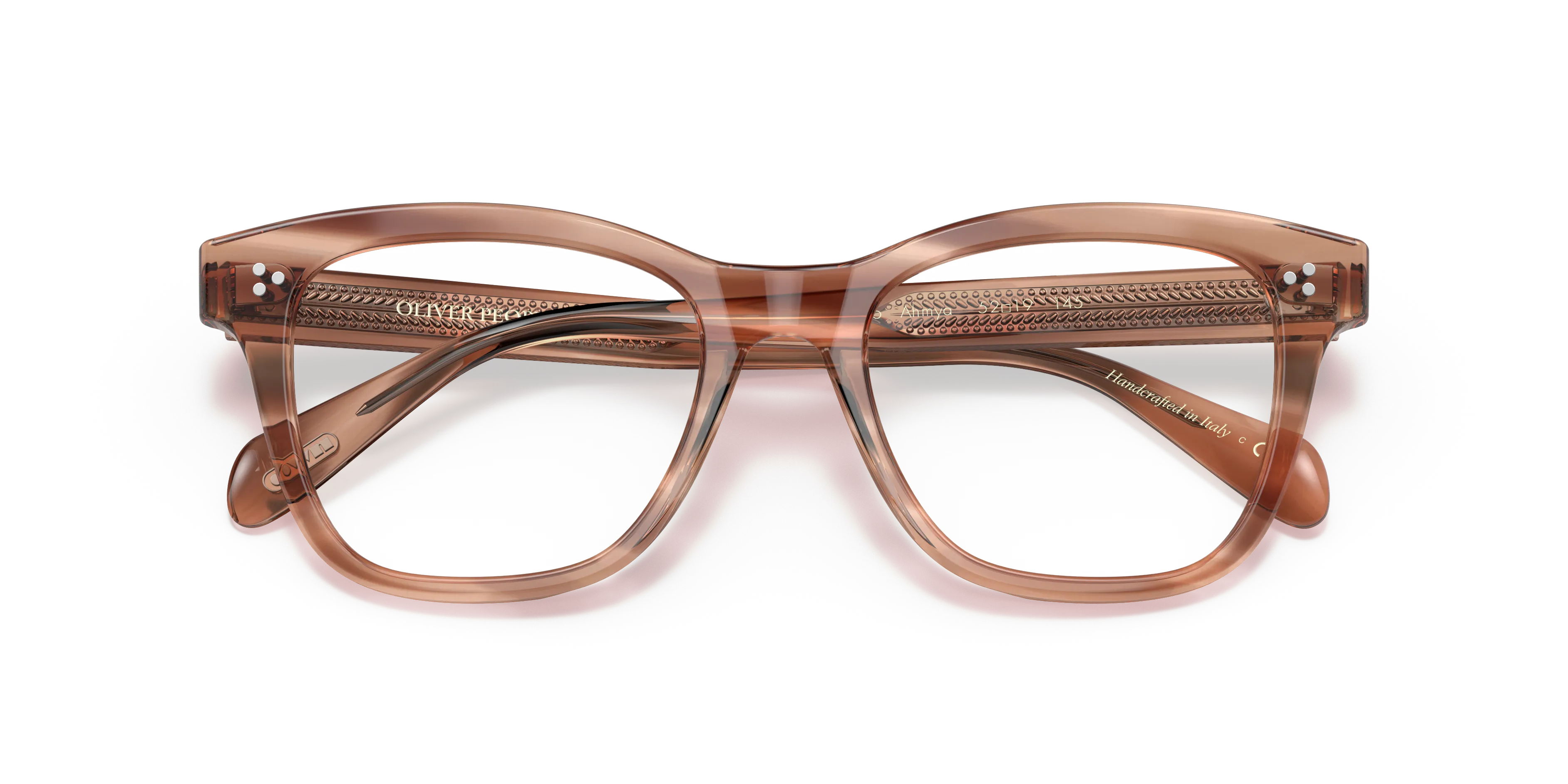 Oliver Peoples OV5474U AHMYA 1726 Montature da vista Acetato Marrone Trasparente Pillow Normale - immagine 2