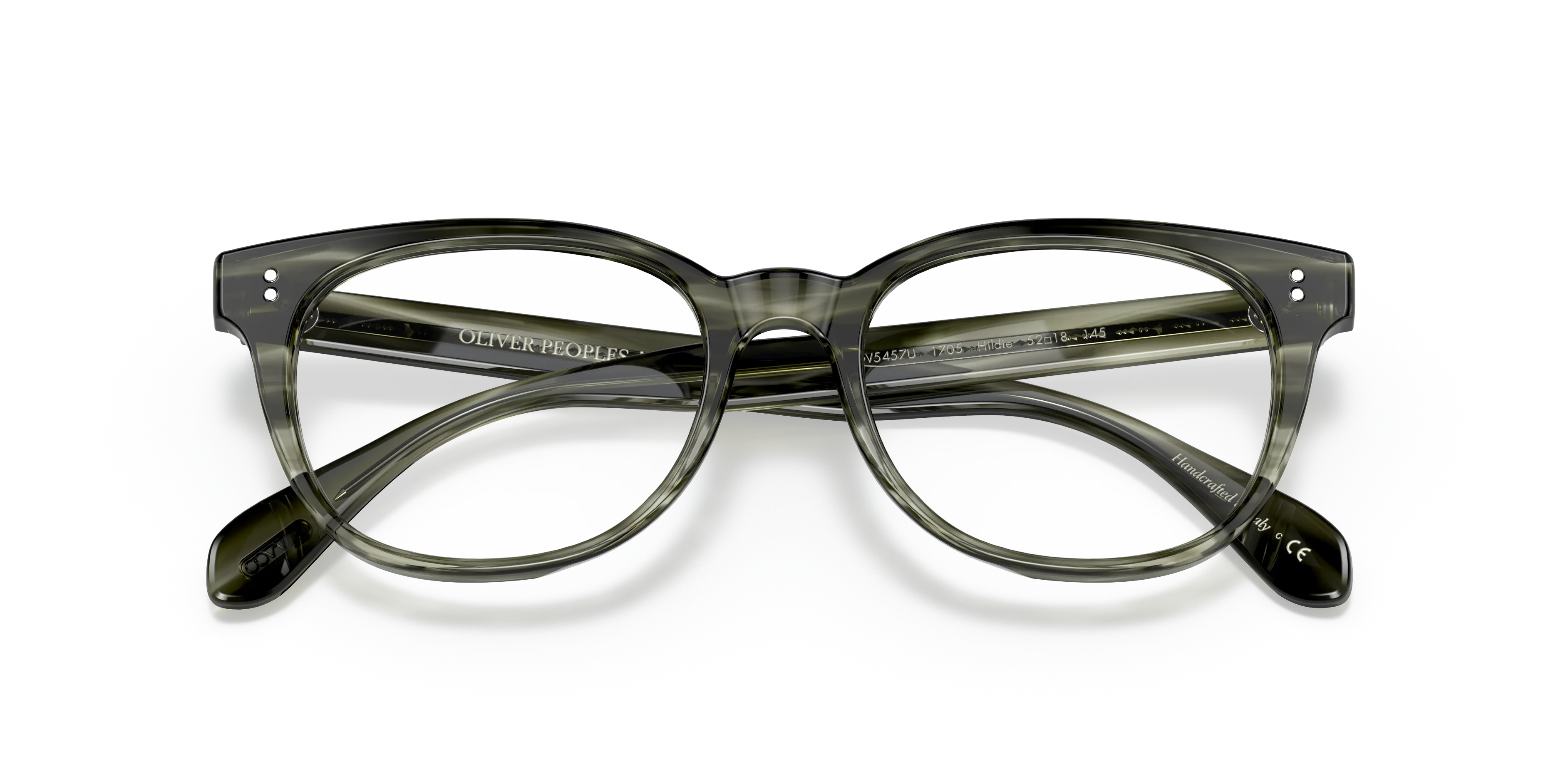 Oliver Peoples OV5457U HILDIE 1705 Montature da vista Acetato Verde Trasparente Pillow Normale - immagine 2