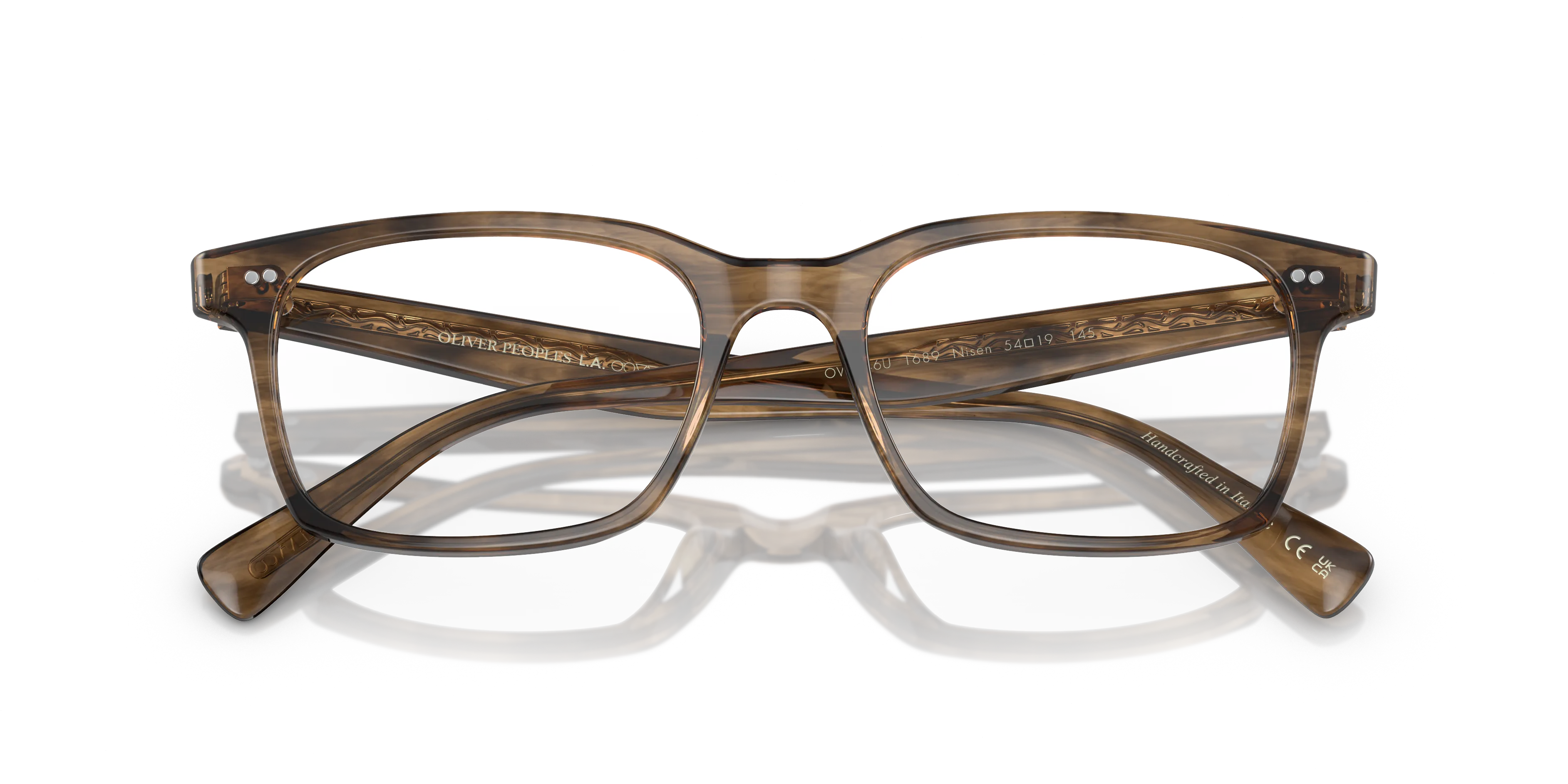 Oliver Peoples OV5446U NISEN 1689 Montature da vista Acetato Marrone Trasparente Squadrata Normale - immagine 2