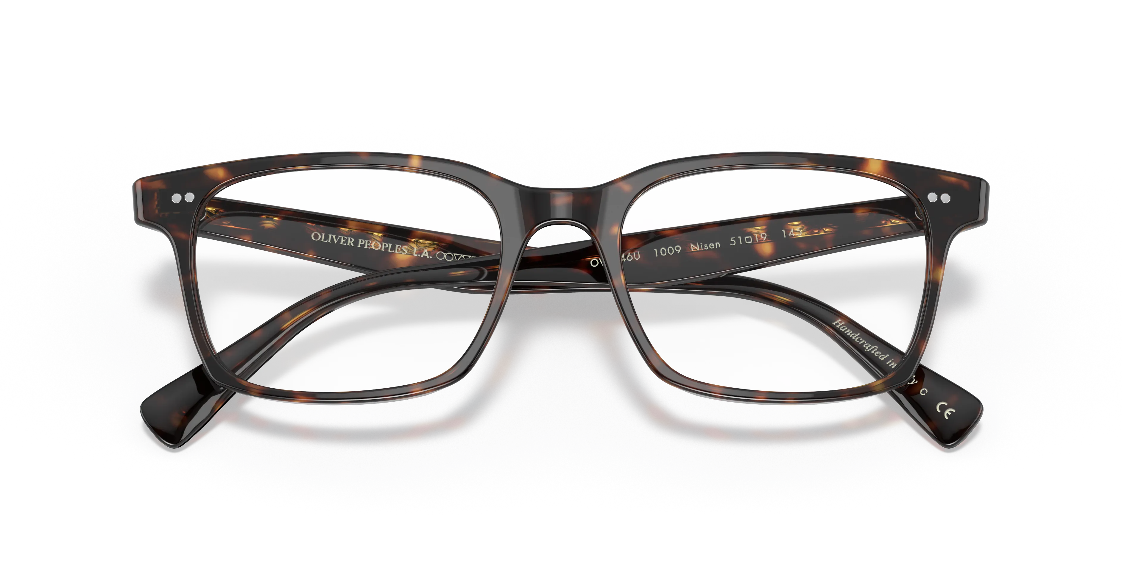 Oliver Peoples OV5446U NISEN 1009 Montature da vista Acetato Tartaruga Trasparente Squadrata Normale - immagine 2