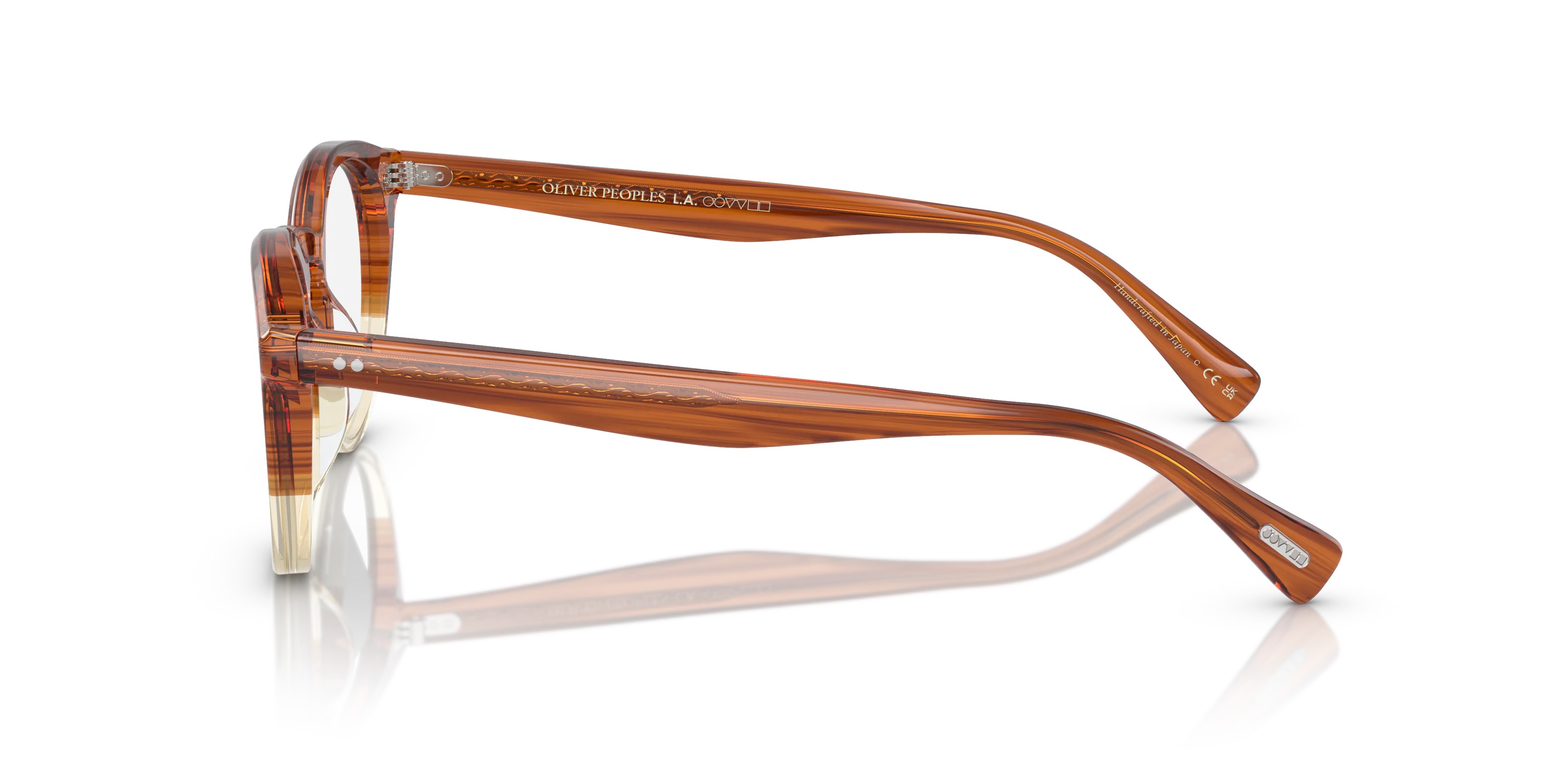 Oliver Peoples OV5459U ROMARE 1785 Montature da vista Acetato Marrone Trasparente Pantos Normale - immagine 4