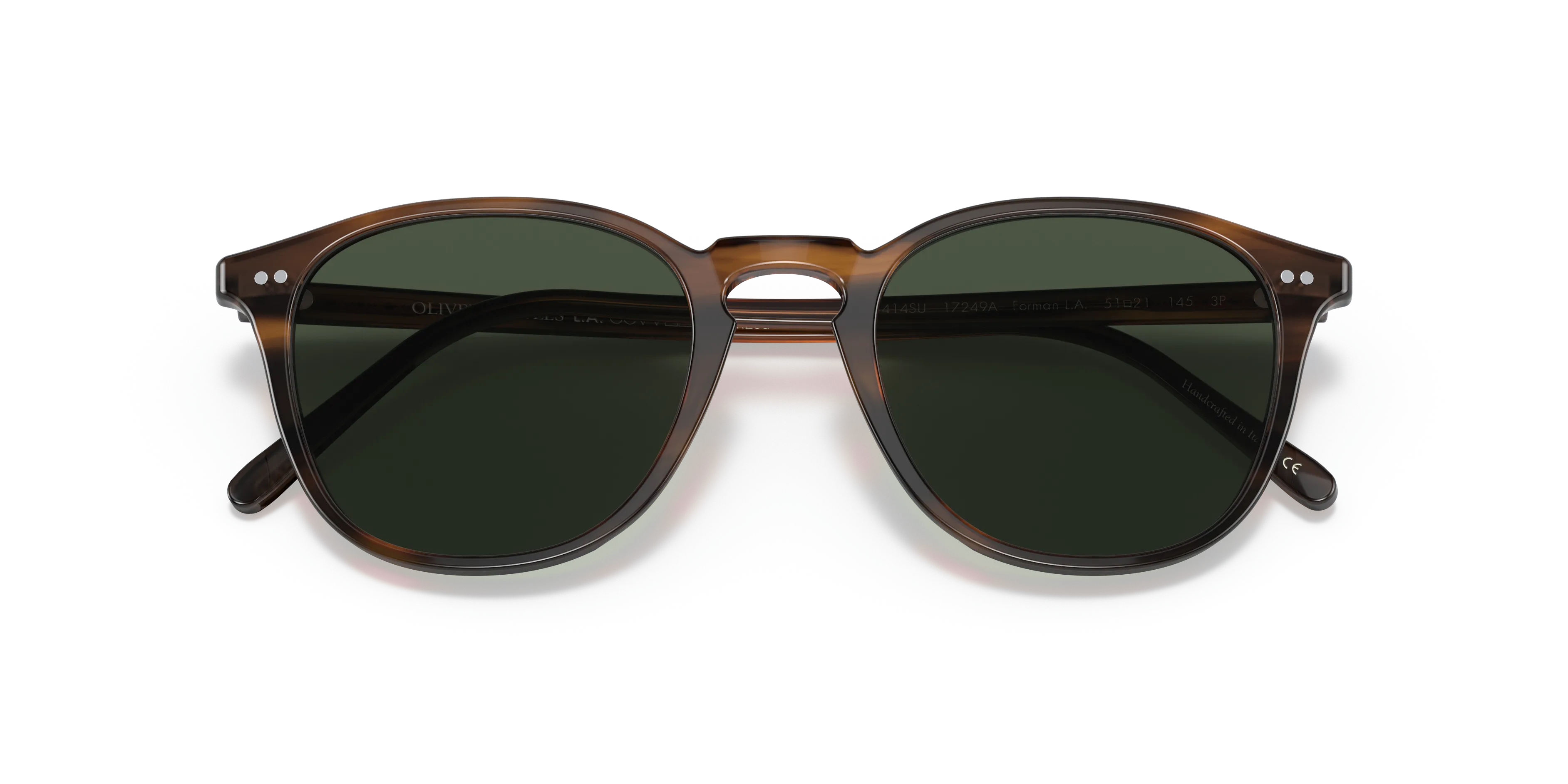 Oliver Peoples OV5414SU FORMAN L.A 17249A Occhiali da sole Acetato Marrone Verde Squadrata Polarizzata - immagine 2