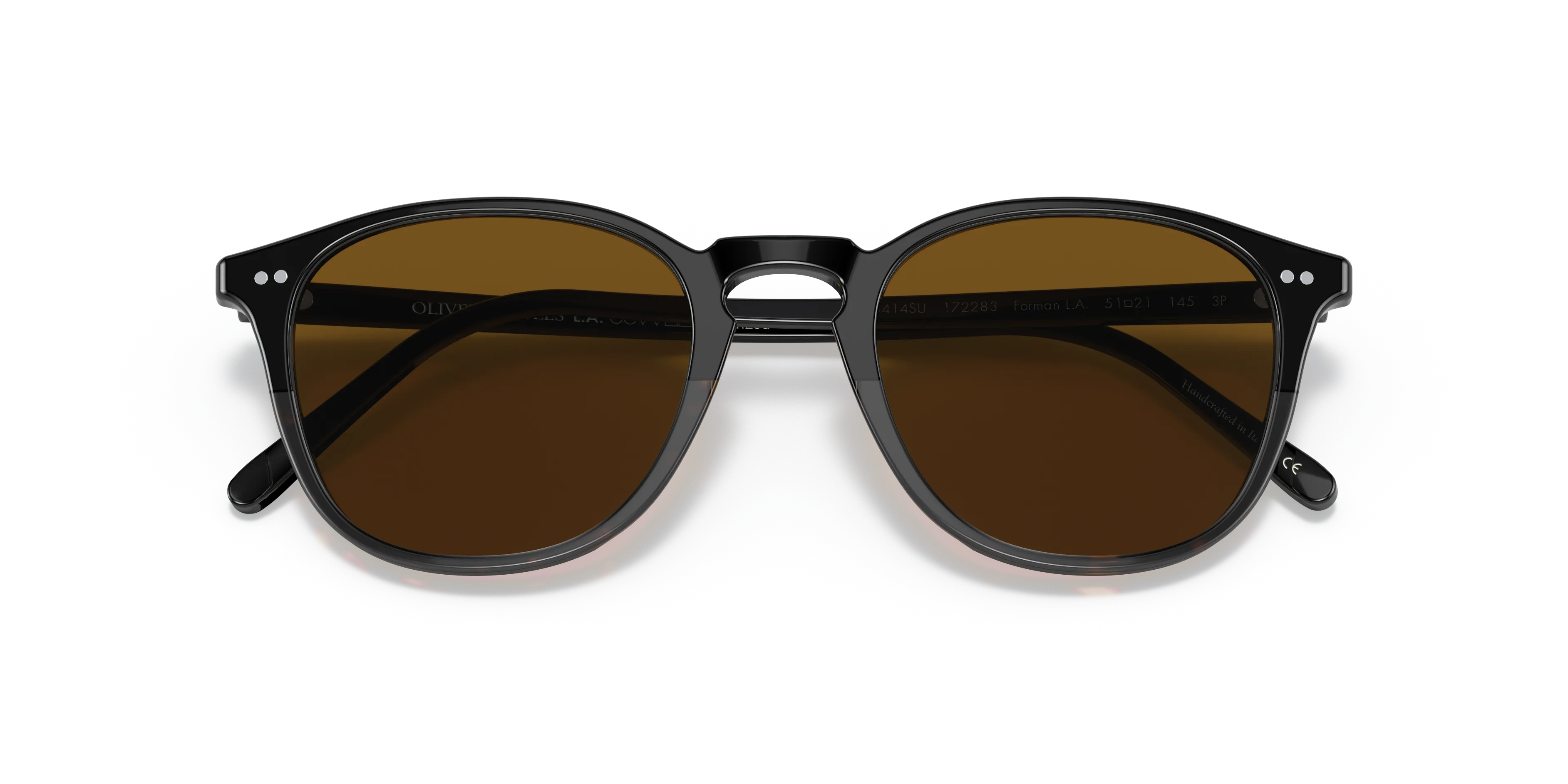 Oliver Peoples OV5414SU FORMAN L.A 172283 Occhiali da sole Acetato Nero Marrone Squadrata Polarizzata - immagine 2