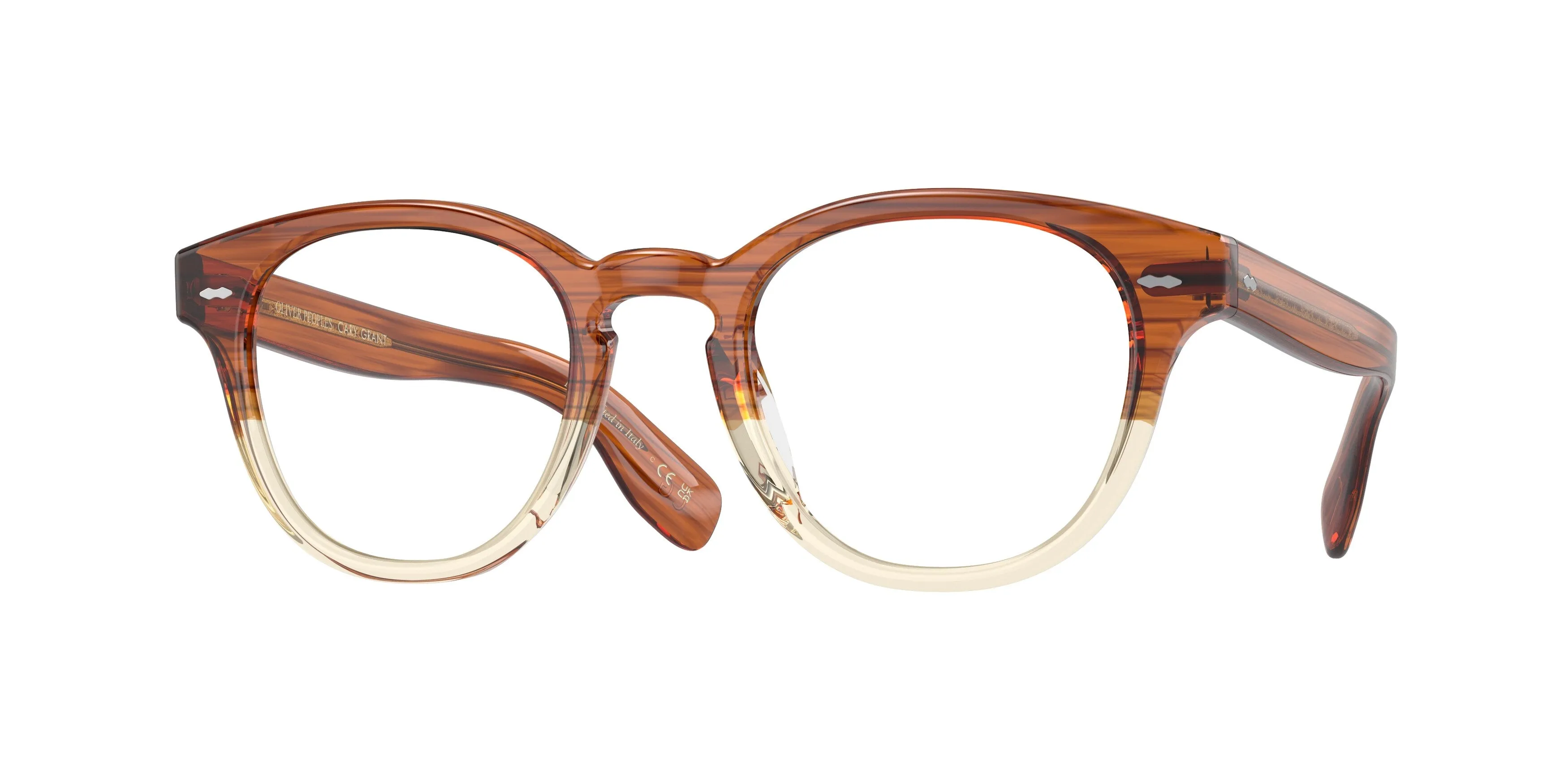 Oliver Peoples OV5413U CARY GRANT 1785 Montature da vista Acetato Verde Trasparente Rotonda Normale - immagine 1