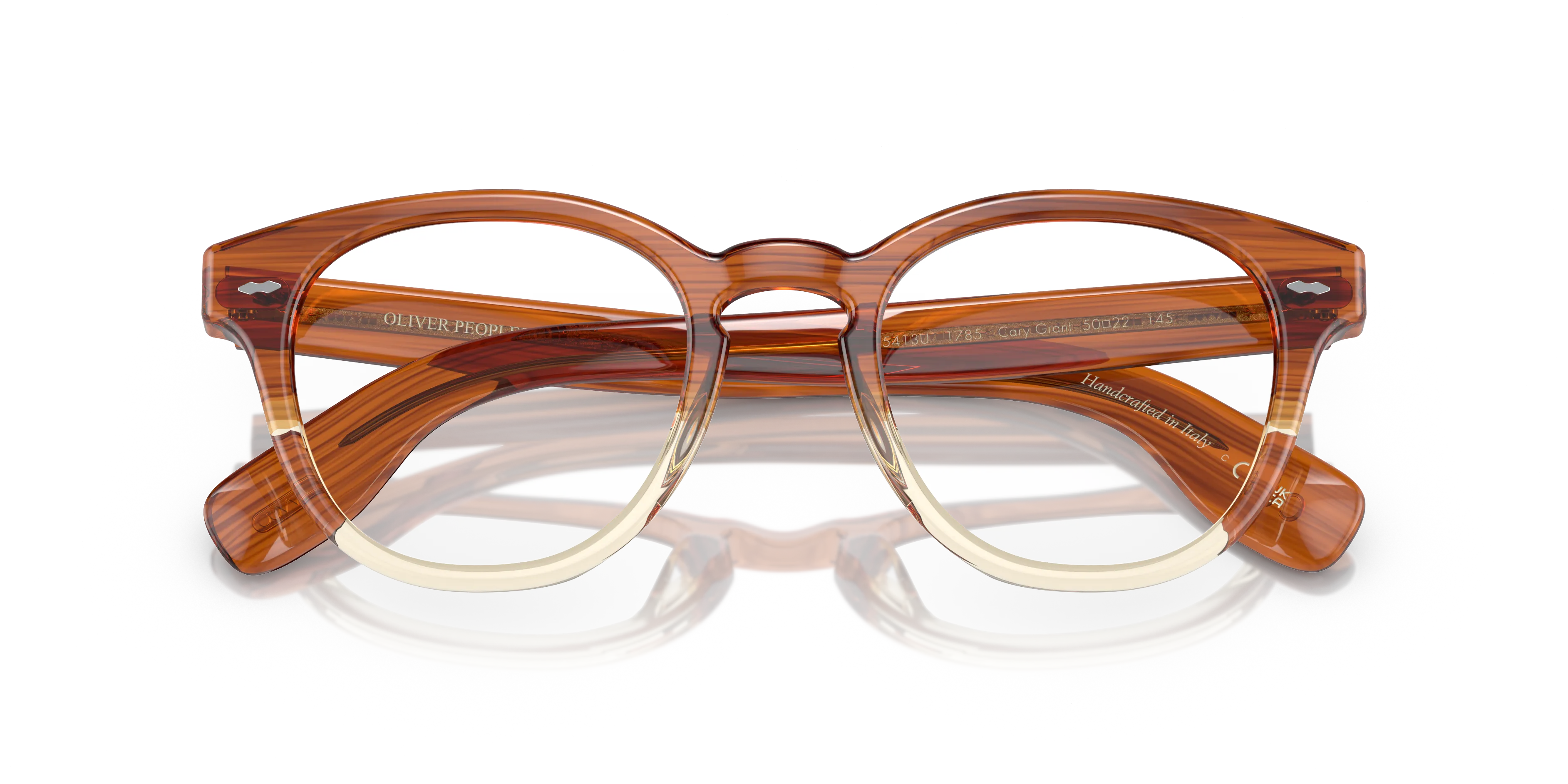 Oliver Peoples OV5413U CARY GRANT 1785 Montature da vista Acetato Verde Trasparente Rotonda Normale - immagine 2