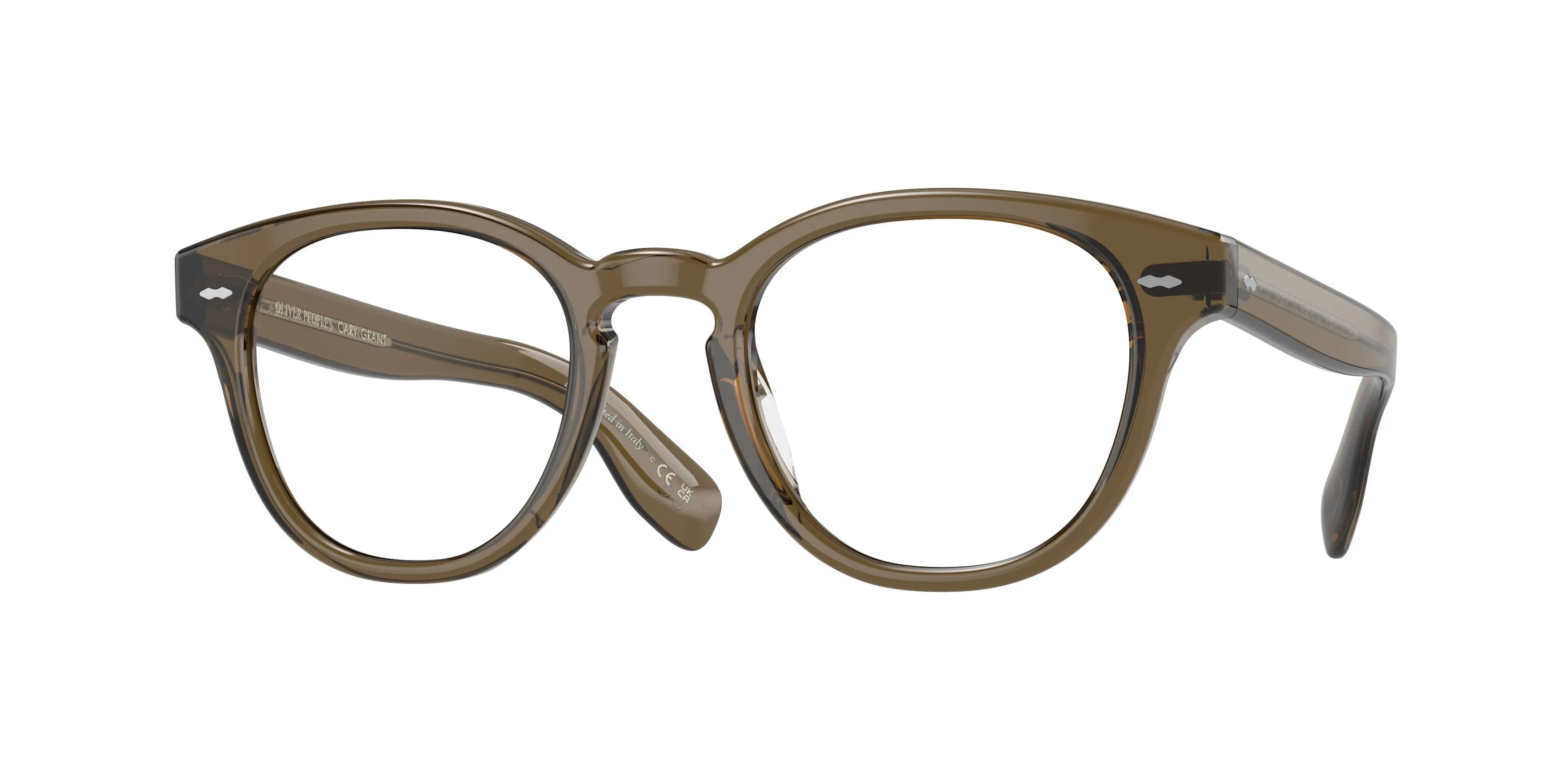 Oliver Peoples OV5413U CARY GRANT 1784 Montature da vista Acetato Verde Trasparente Rotonda Normale - immagine 1