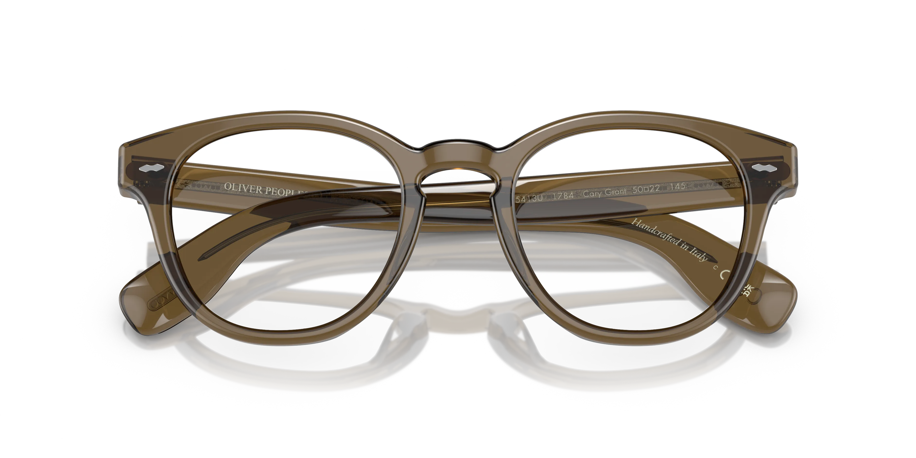 Oliver Peoples OV5413U CARY GRANT 1784 Montature da vista Acetato Verde Trasparente Rotonda Normale - immagine 2