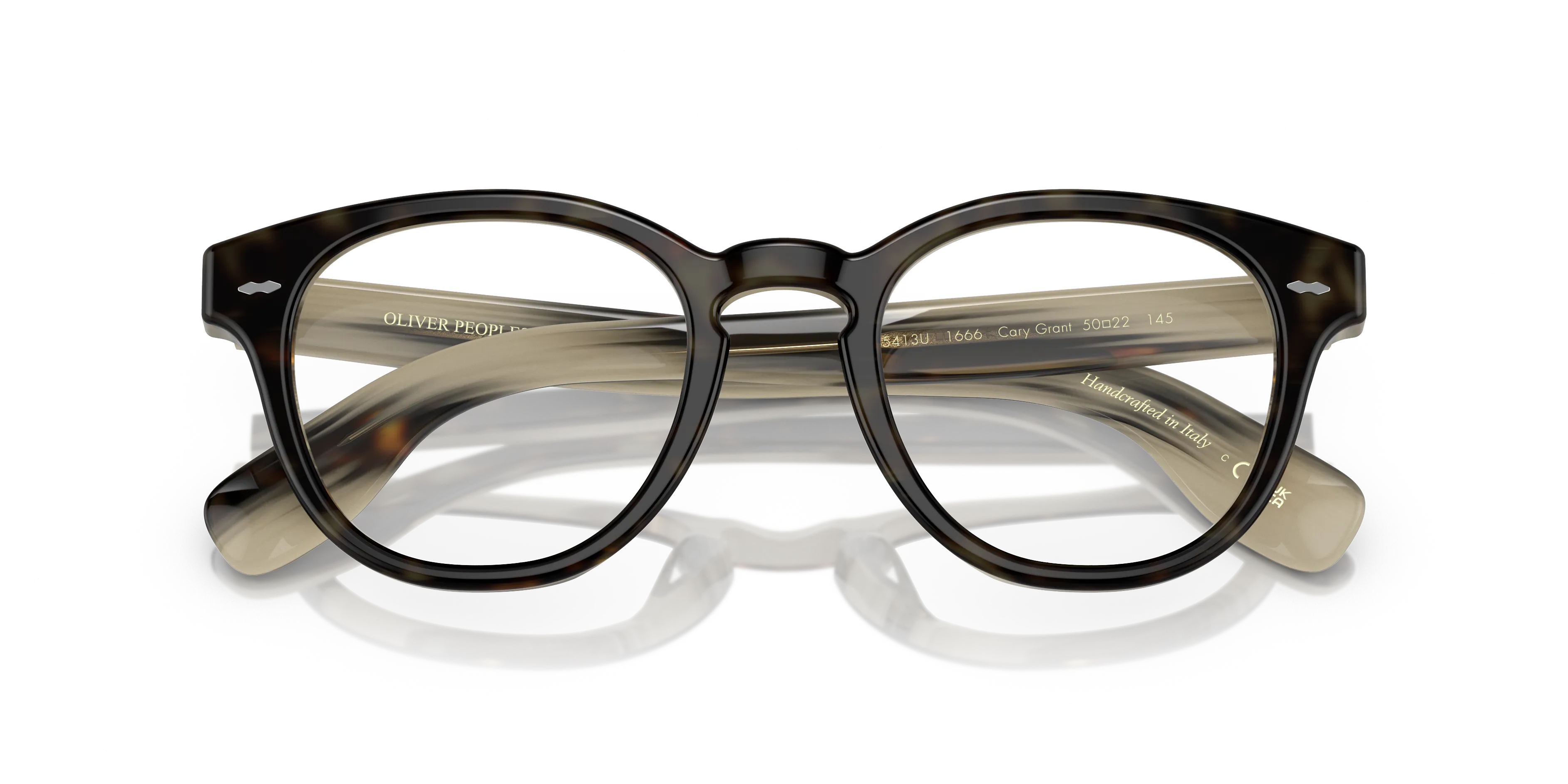 Oliver Peoples OV5413U CARY GRANT 1666 Montature da vista Acetato Tartaruga Trasparente Rotonda Normale - immagine 2