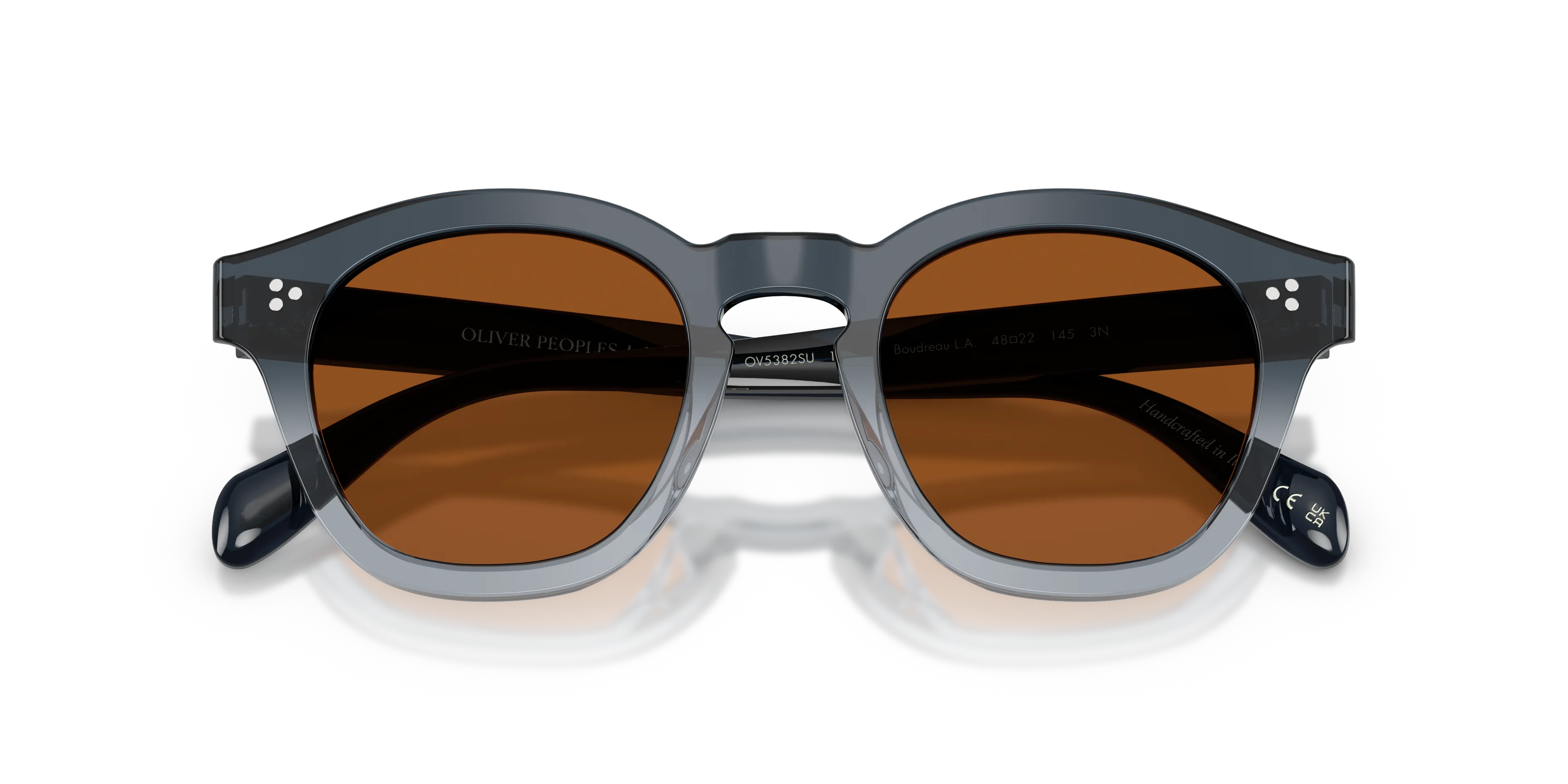 Oliver Peoples OV5382SU BOUDREAU L.A 177773 Occhiali da sole Acetato Blu Marrone Squadrata Normale - immagine 2
