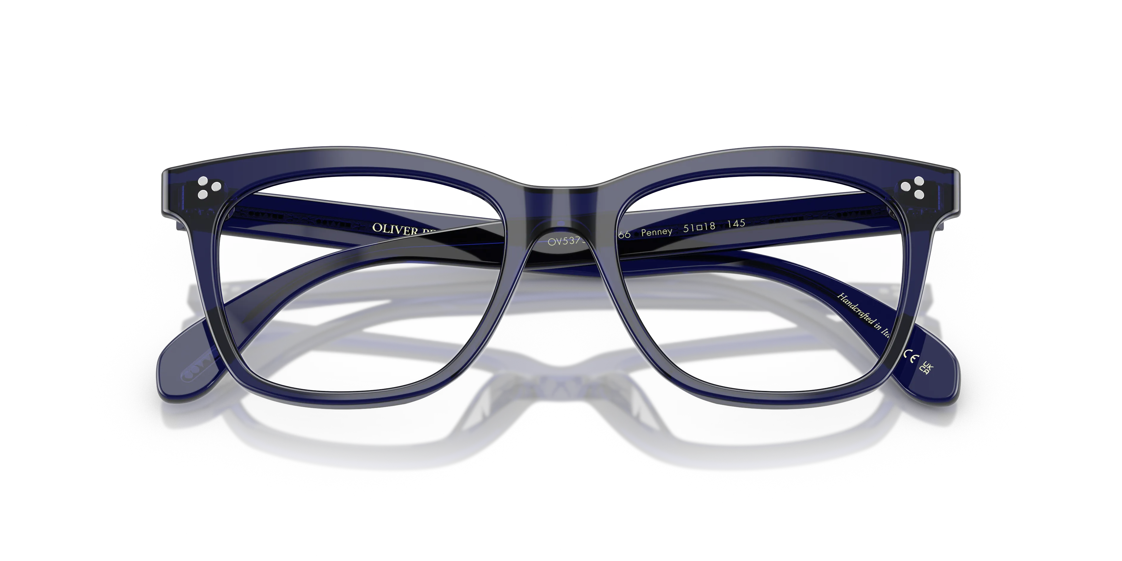 Oliver Peoples OV5375U PENNEY 1566 Montature da vista Acetato Blu Trasparente Pillow Normale - immagine 2