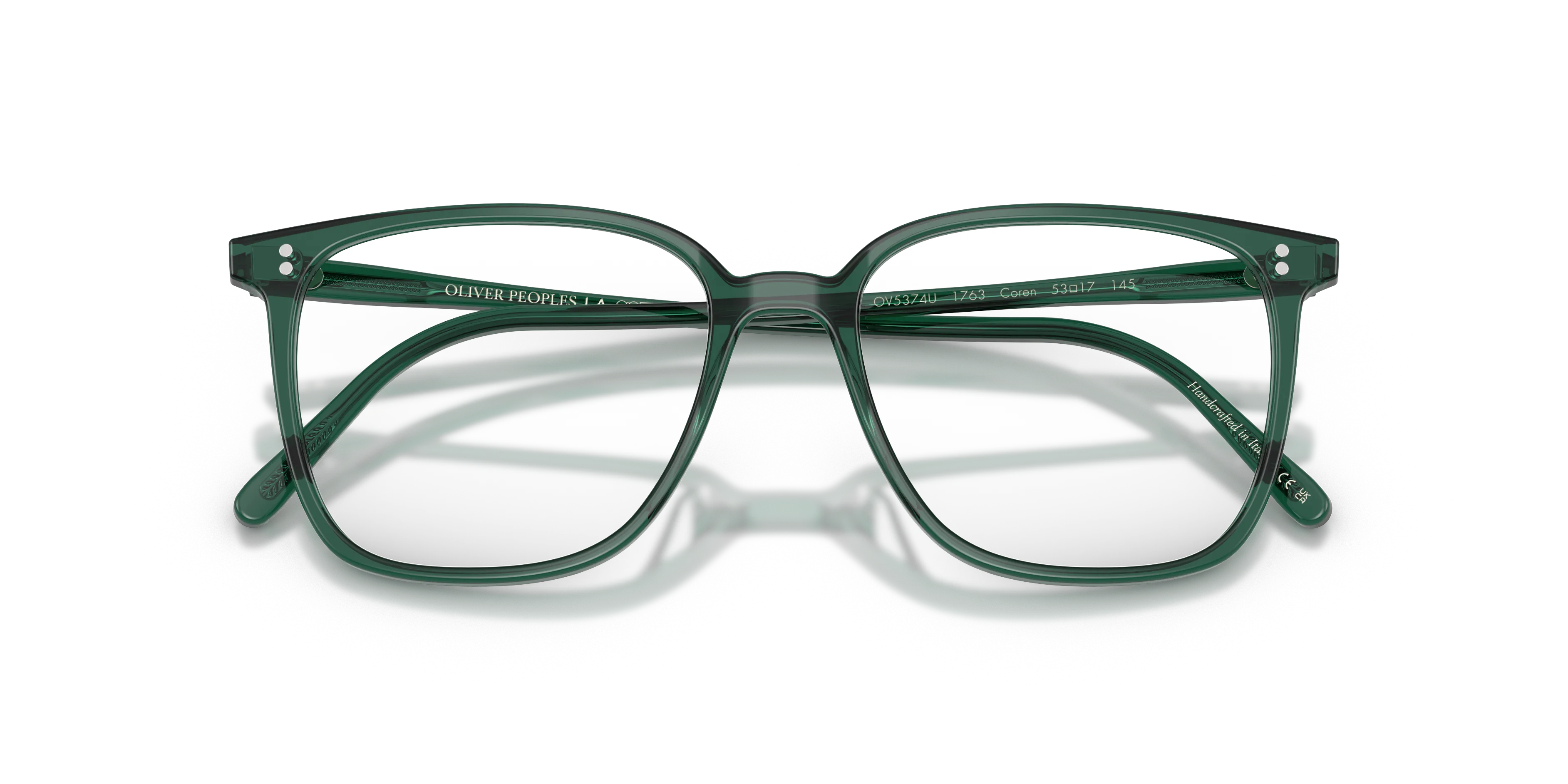 Oliver Peoples OV5374U COREN 1763 Montature da vista Acetato Verde Trasparente Squadrata Normale - immagine 2