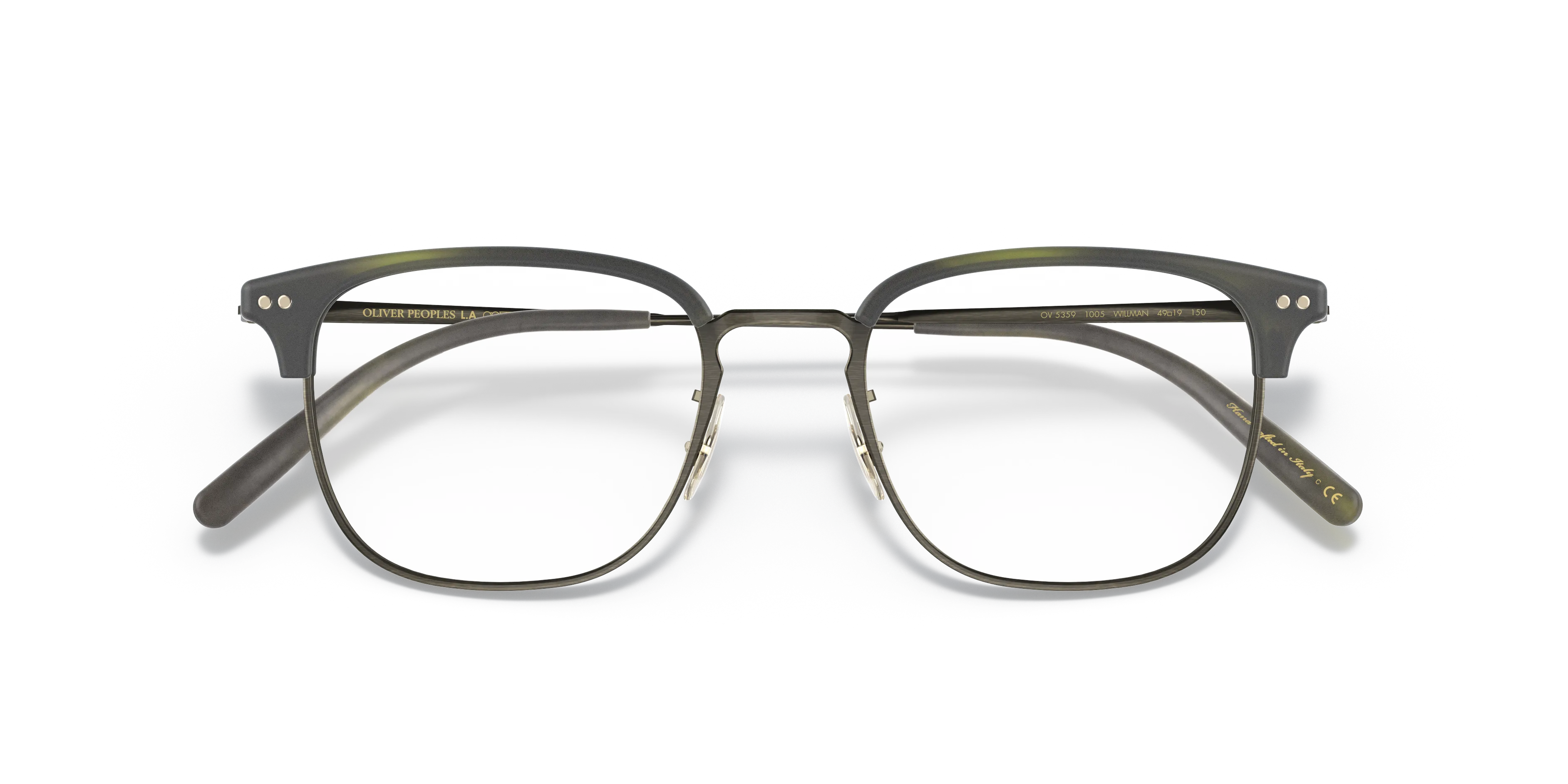 Oliver Peoples OV5359 WILLMAN 1709 Montature da vista Acetato Verde Trasparente Squadrata Normale - immagine 2