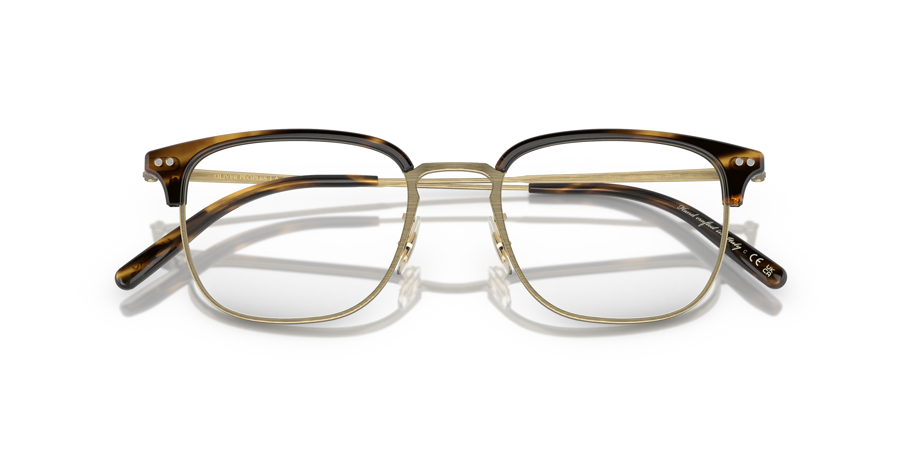 Oliver Peoples OV5359 WILLMAN 1003 Montature da vista Acetato Oro Trasparente Squadrata Normale - immagine 2