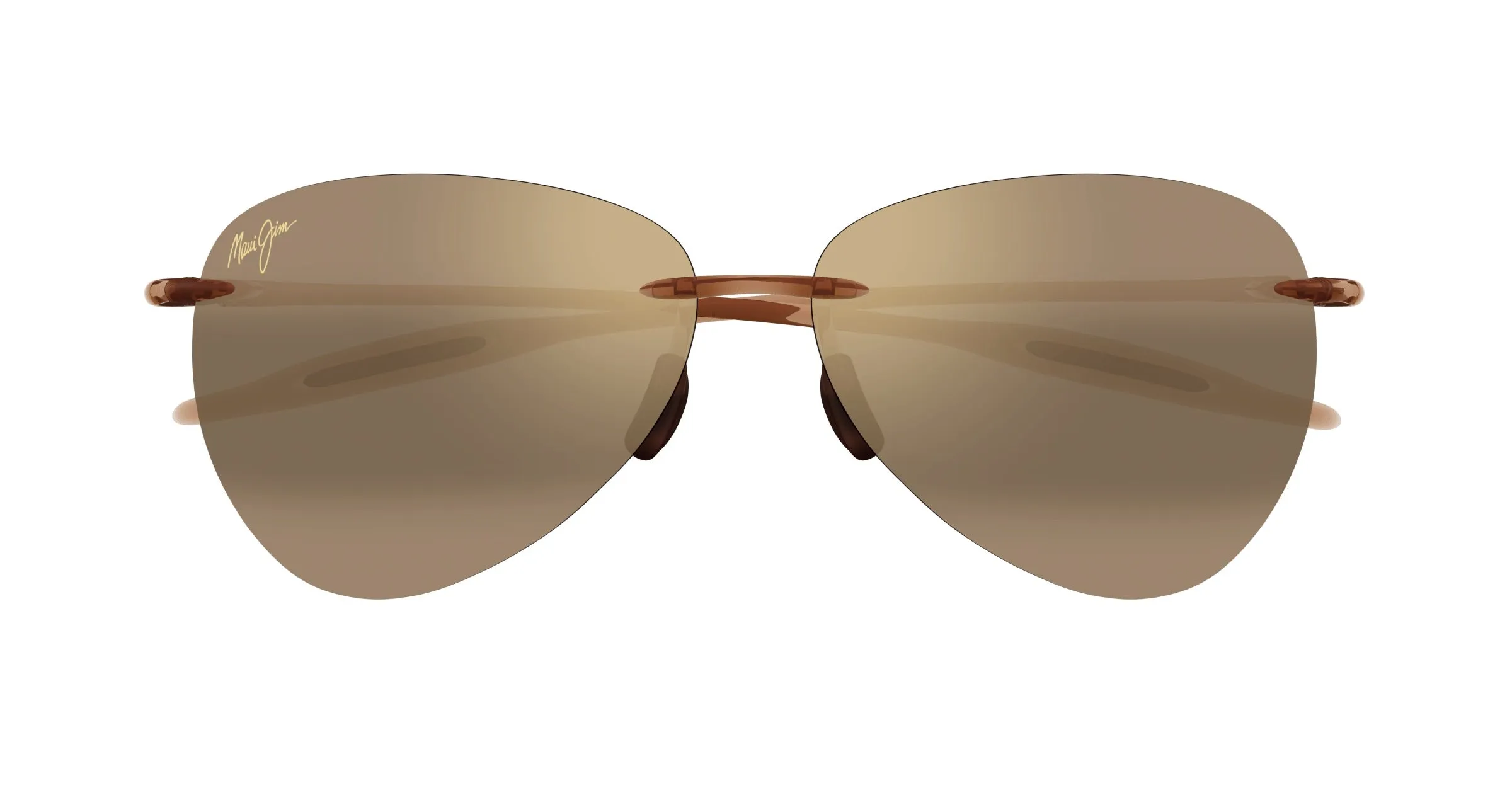 Maui Jim MJ0421S 002 Occhiali da sole Iniettato Marrone Bronzo Pilot - immagine 2