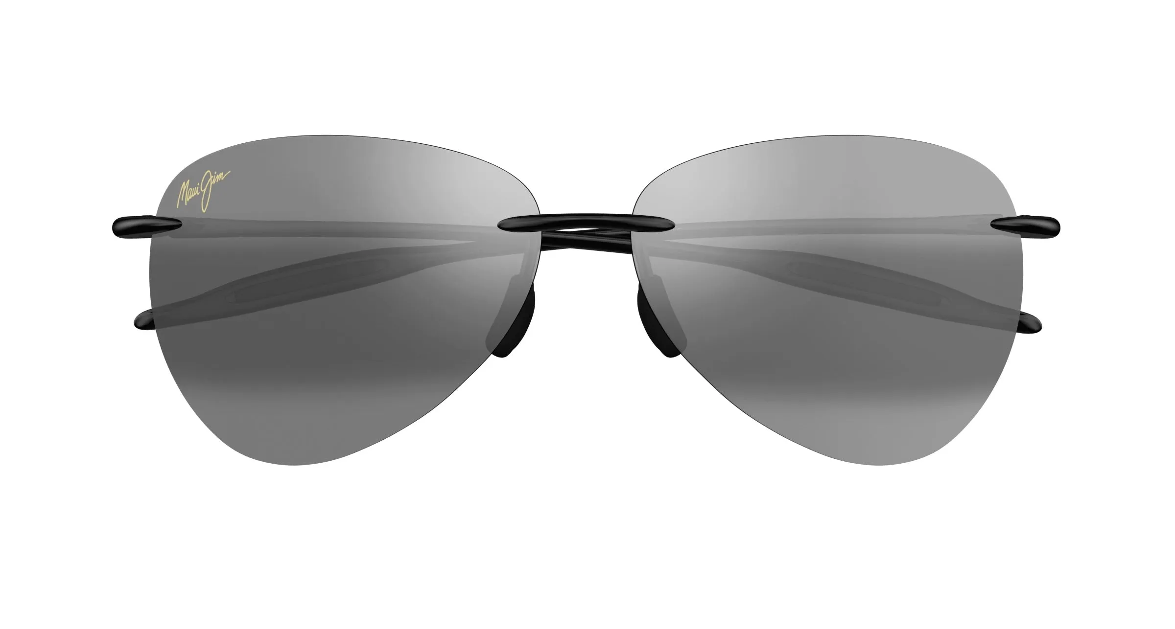 Maui Jim MJ0421S 001 Occhiali da sole Iniettato Nero Grigio Pilot - immagine 2