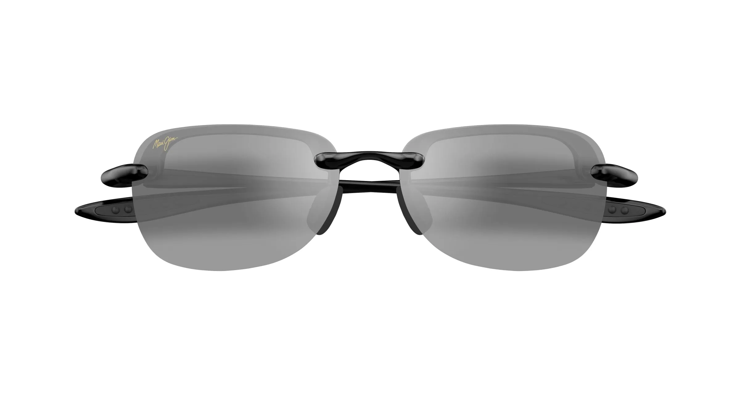 Maui Jim MJ0408S 001 Occhiali da sole Iniettato Nero Grigio Squadrata - immagine 2