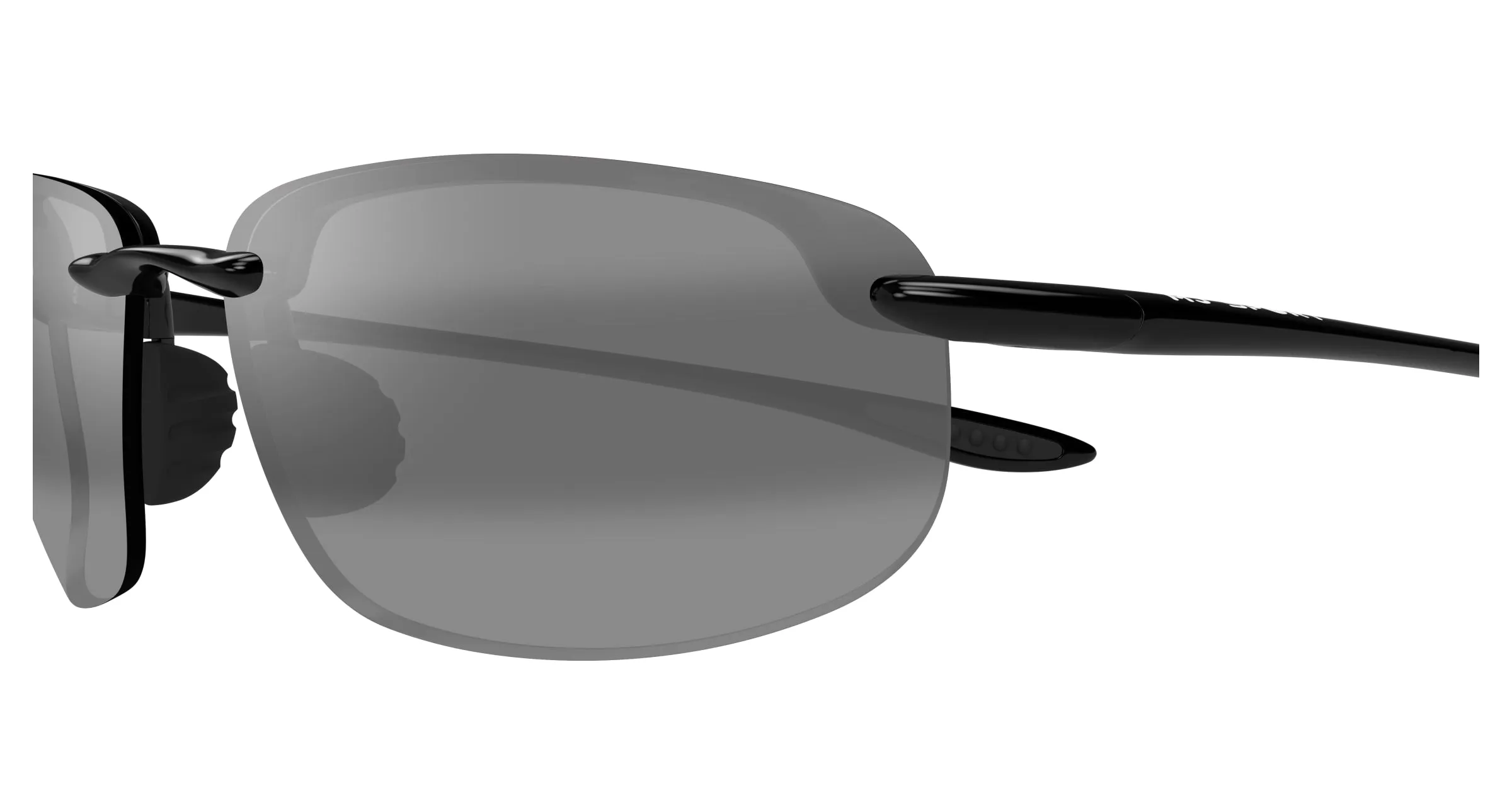 Maui Jim MJ0407S 001 Occhiali da sole Iniettato Nero Grigio Squadrata - immagine 3