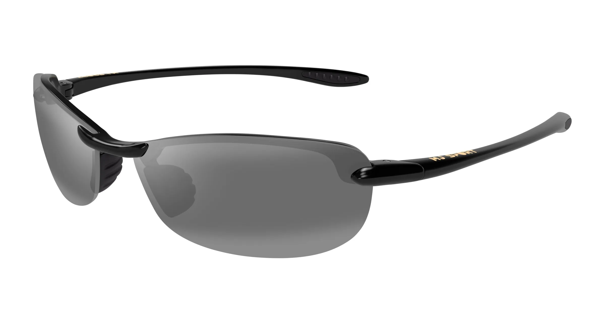 Maui Jim MJ0405S 001 Occhiali da sole Iniettato Nero Grigio Rotonda - immagine 1