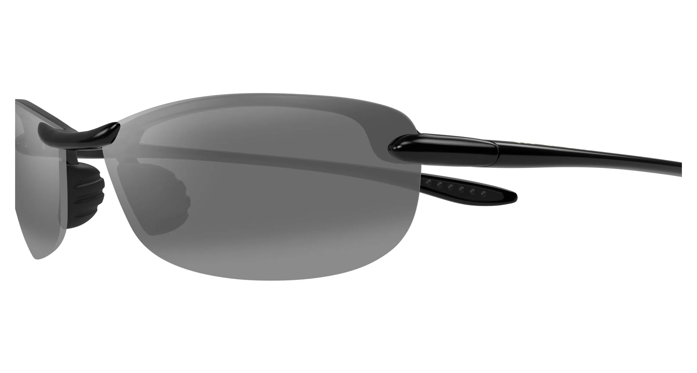 Maui Jim MJ0405S 001 Occhiali da sole Iniettato Nero Grigio Rotonda - immagine 3