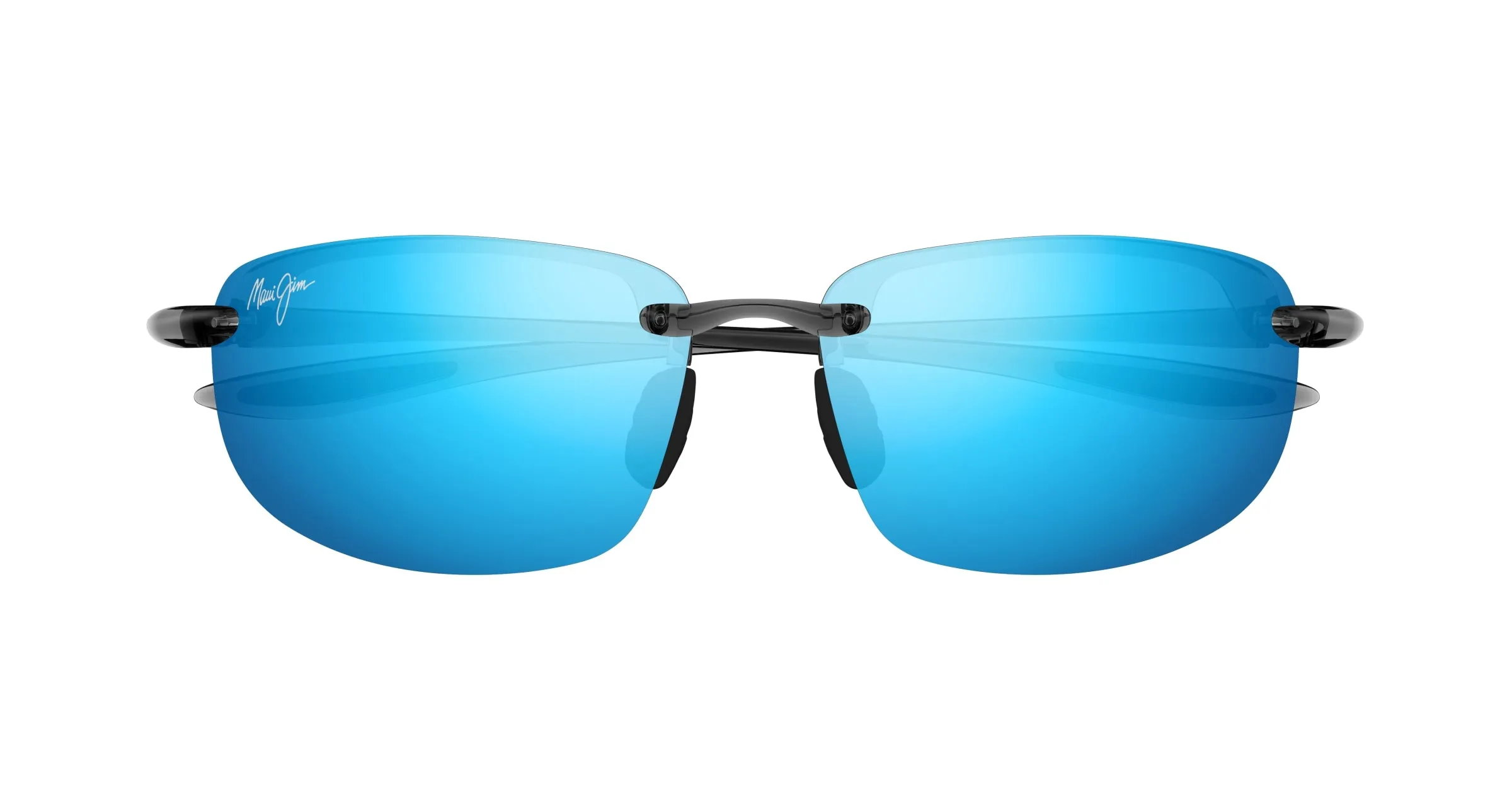Maui Jim MJ0407S 004 Occhiali da sole Iniettato Grigio Blu Squadrata - immagine 2